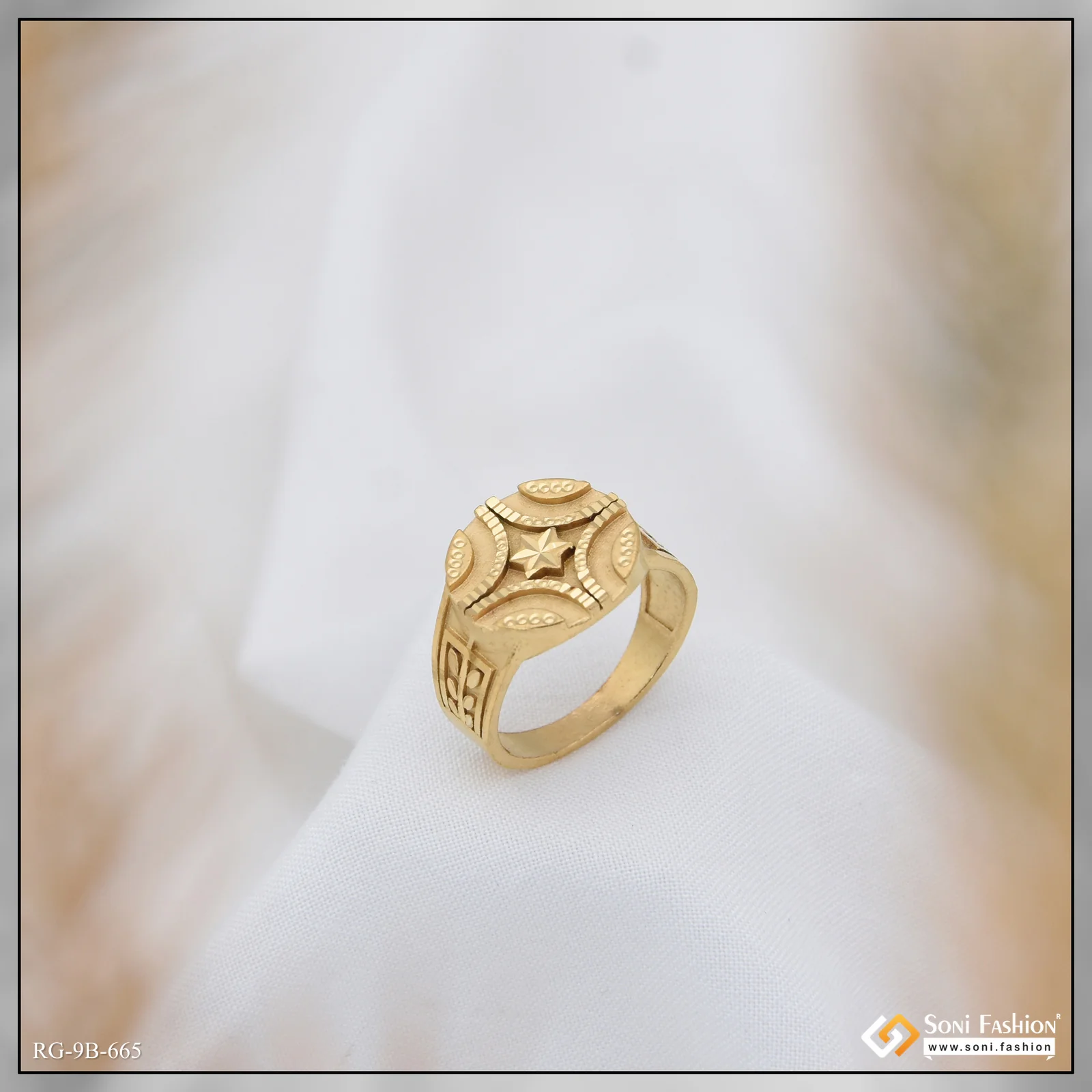 Excellent Design Gold Plated Ring for Men - Style B665 - Image 4