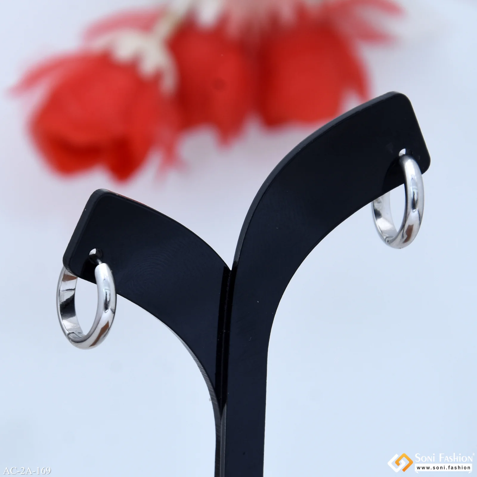 Excellent Design Silver Color Stud Earring for Men (2 Pc) - Style A169 - Image 2