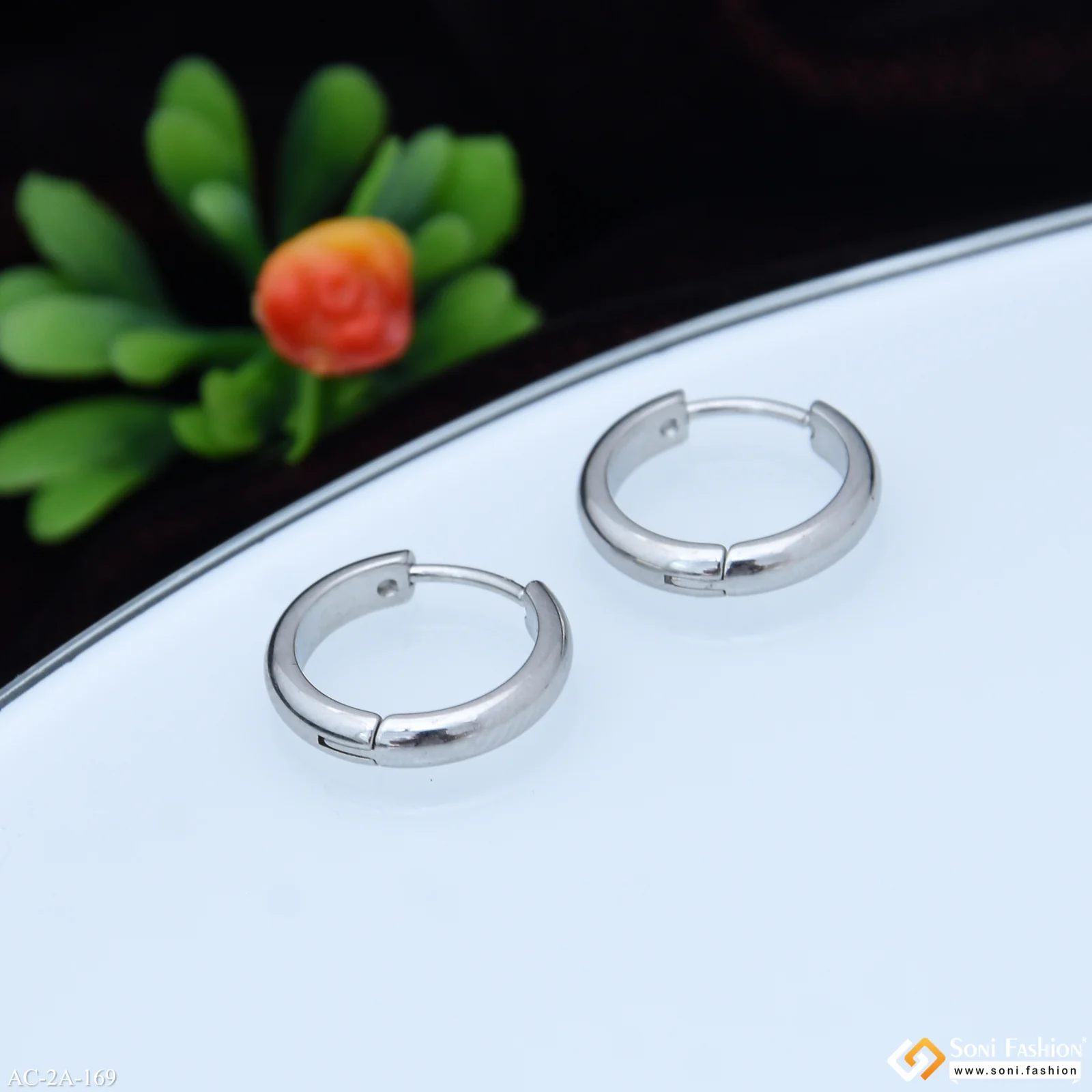 Excellent Design Silver Color Stud Earring for Men (2 Pc) - Style A169 - Image 3