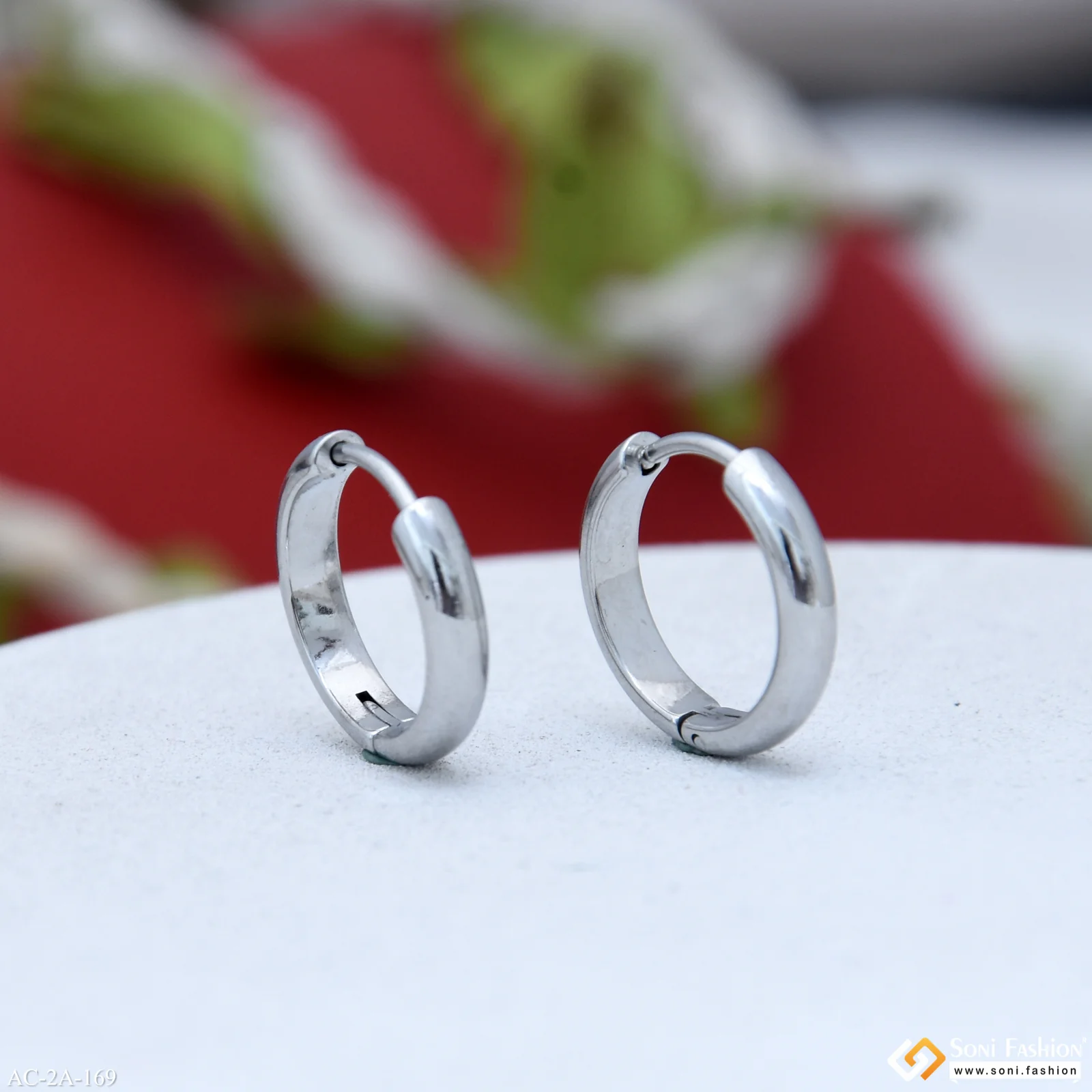 Excellent Design Silver Color Stud Earring for Men (2 Pc) - Style A169 - Image 5