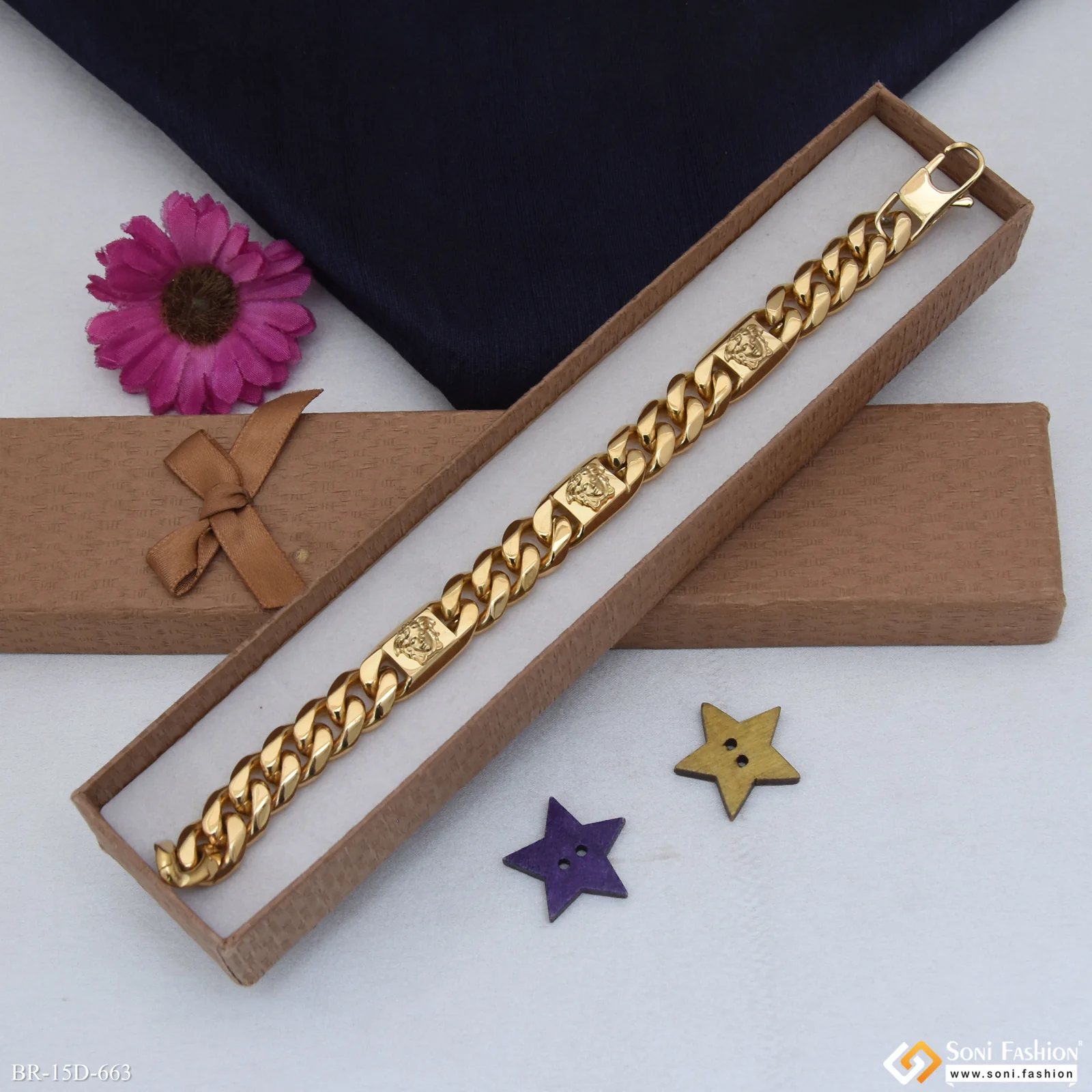 Excellent Design Stainless Steel Cuban Link Bracelet for Men - Style D663 - Image 2
