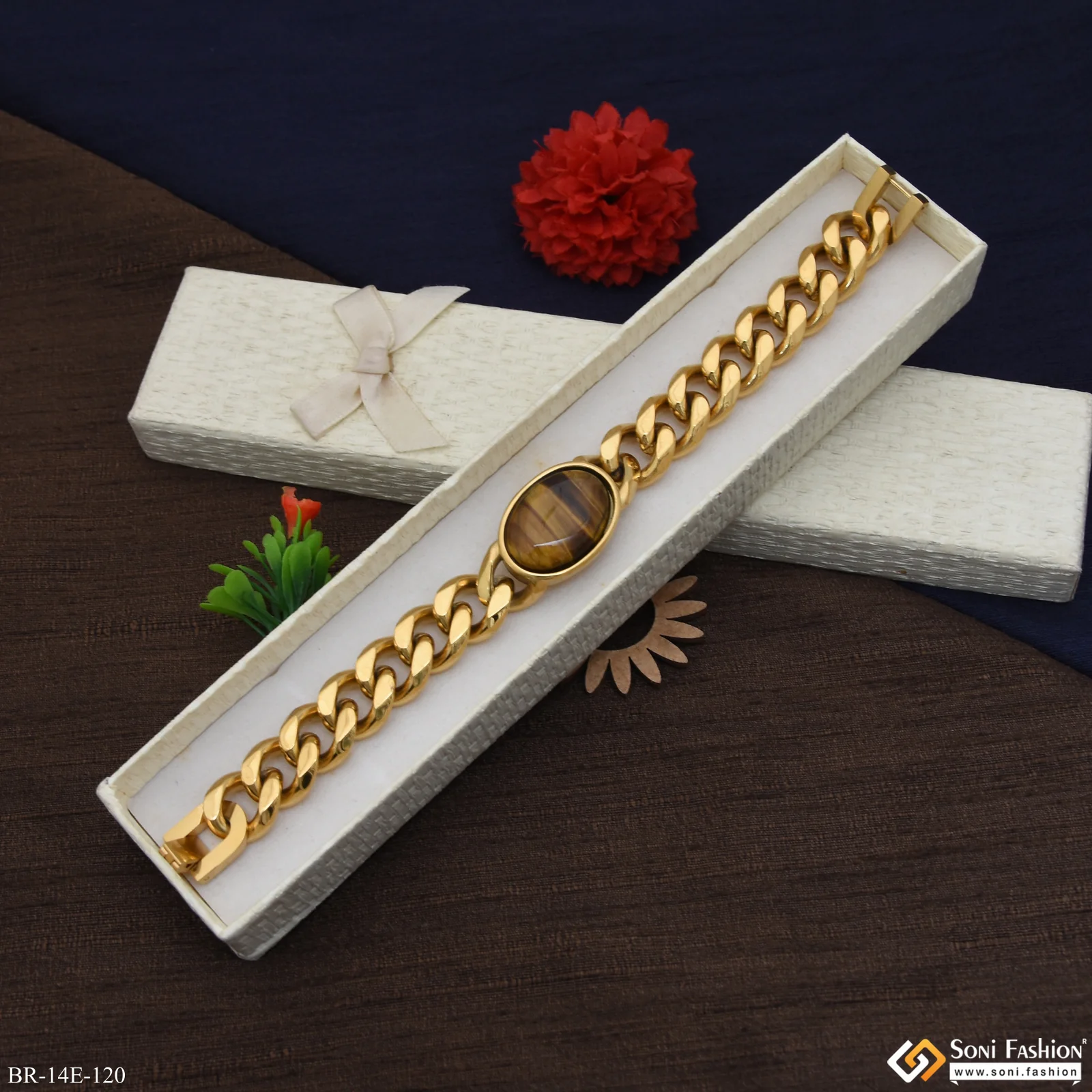 Excellent Design Stainless Steel Link Bracelet for Men - Style E120 - Image 2
