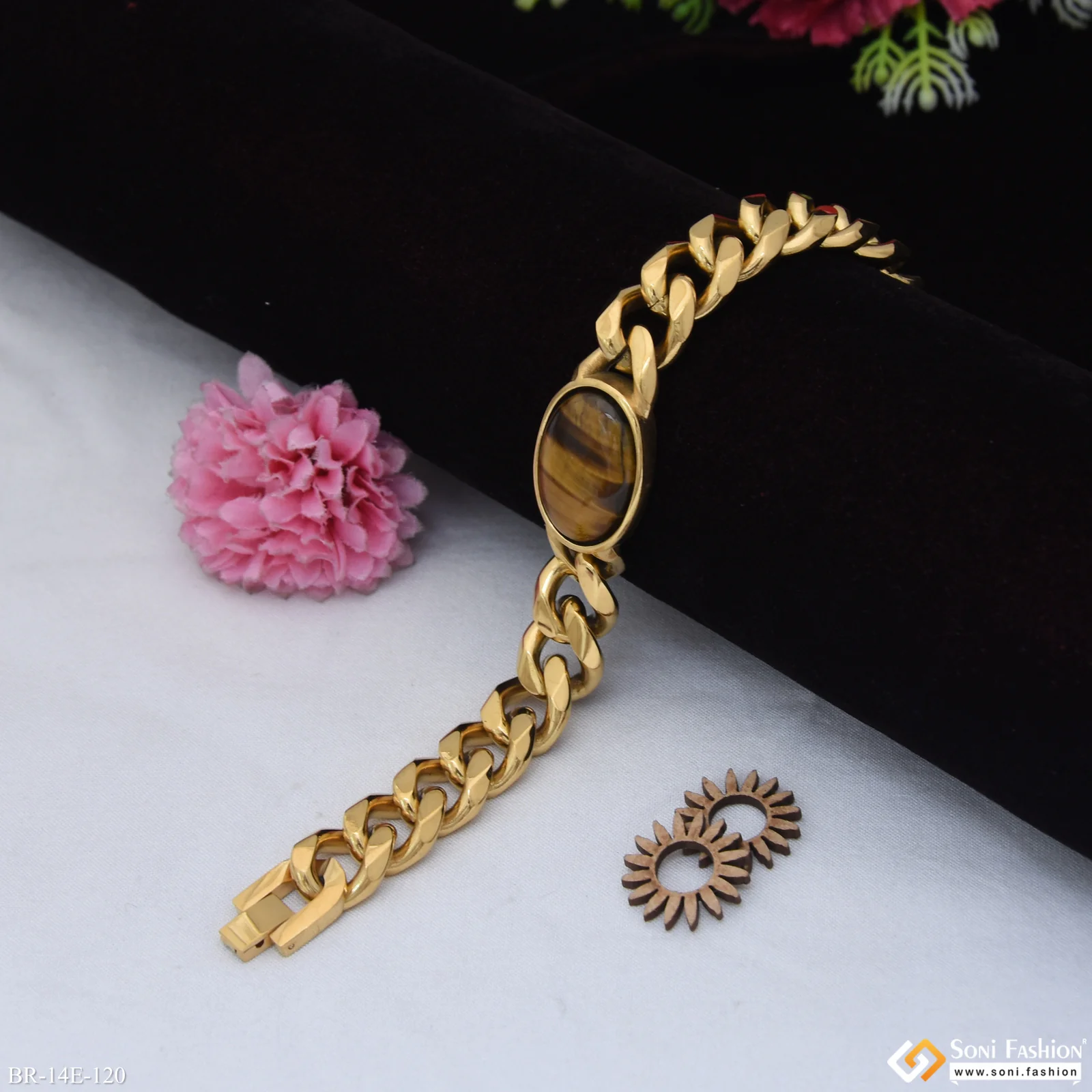 Excellent Design Stainless Steel Link Bracelet for Men - Style E120 - Image 3