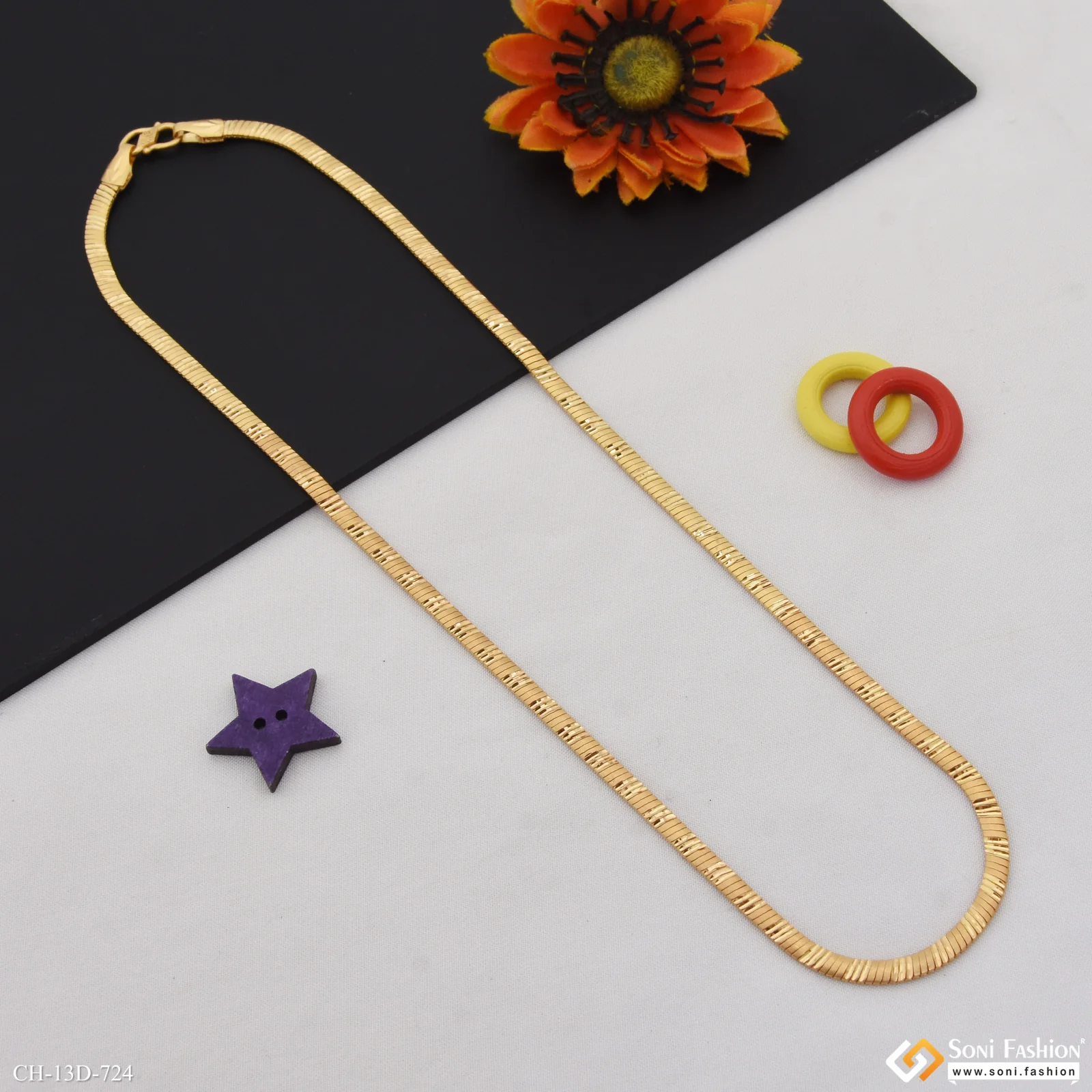 Exceptional Design Gold Plated Snake Chain for Men - Style D724 - Image 3