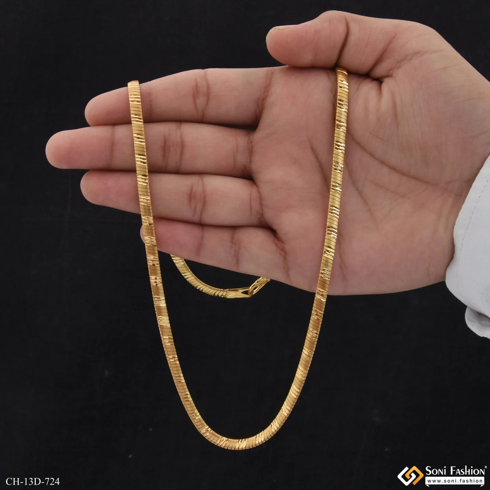 Exceptional Design Gold Plated Snake Chain for Men - Style D724 - Image 6