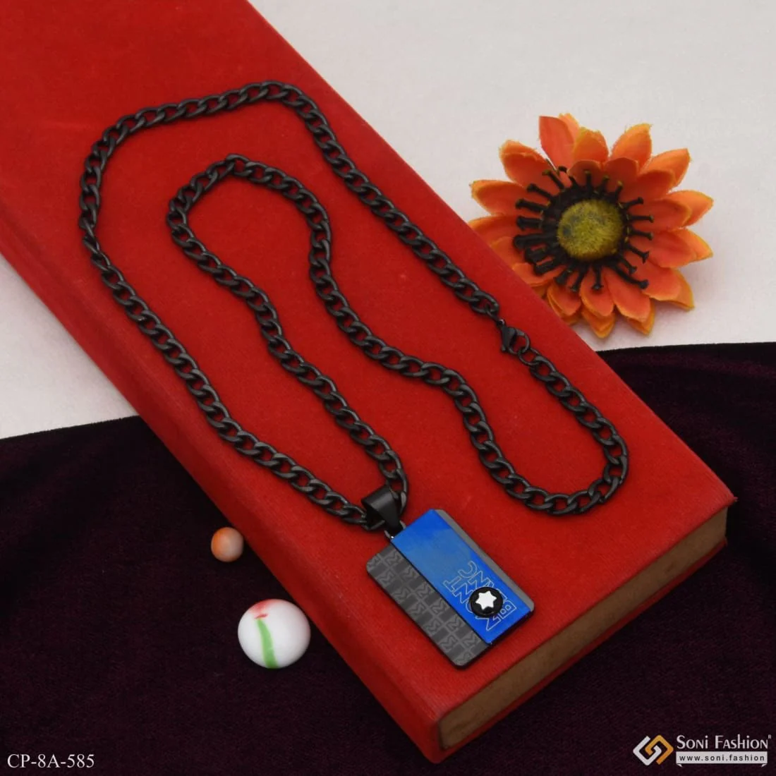 Exciting Design High-Quality Black Color Chain Pendant Combo for Men - Style A585 - Image 4