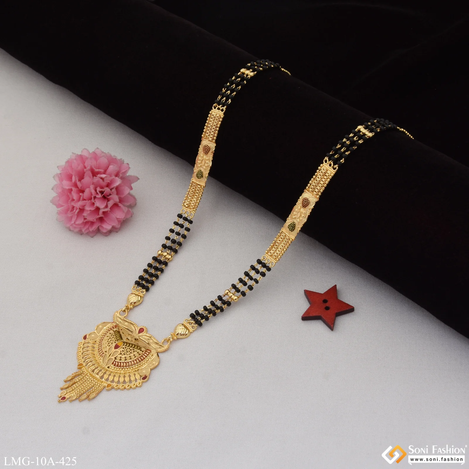Exclusive Design Chic Design Gold Plated Mangalsutra for Women - Style A425 - Image 4