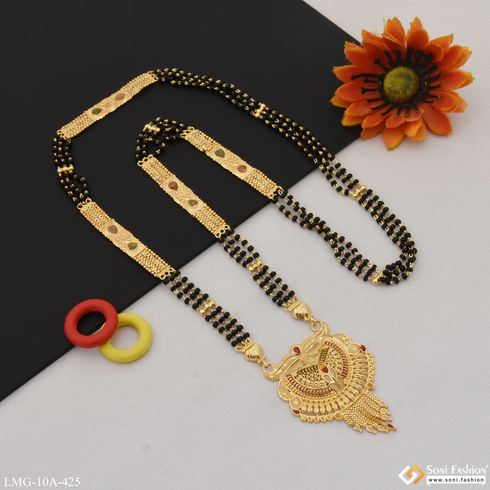 Exclusive Design Chic Design Gold Plated Mangalsutra for Women - Style A425 - Image 5