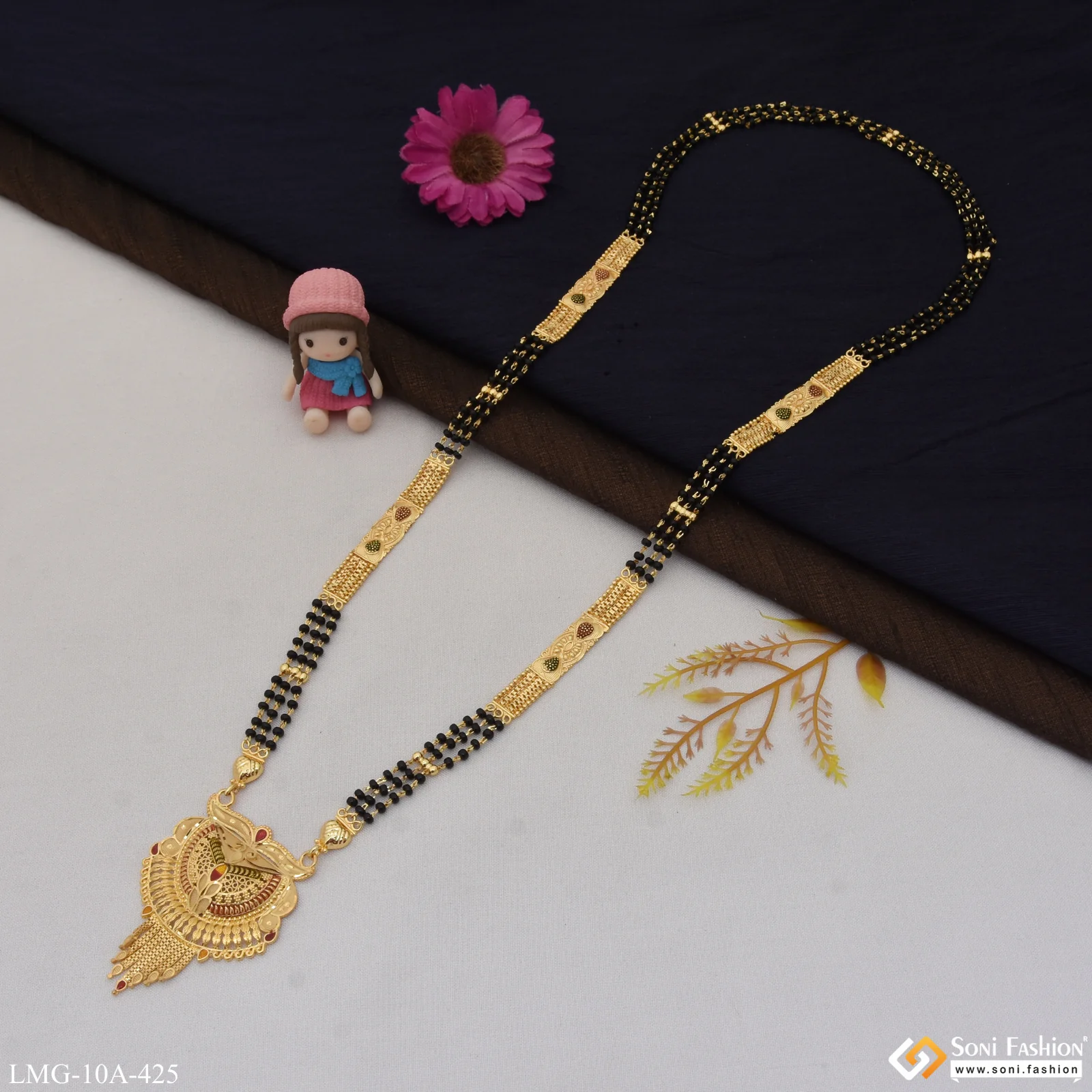 Exclusive Design Chic Design Gold Plated Mangalsutra for Women - Style A425 - Image 6