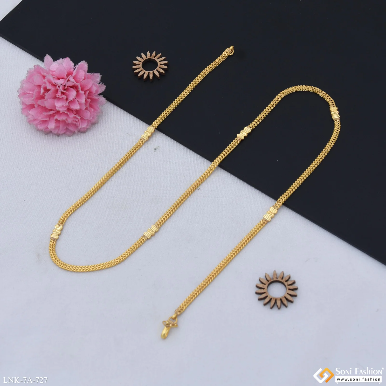 Exclusive Design Gold Plated Chain for Ladies - Style A727 - Image 5
