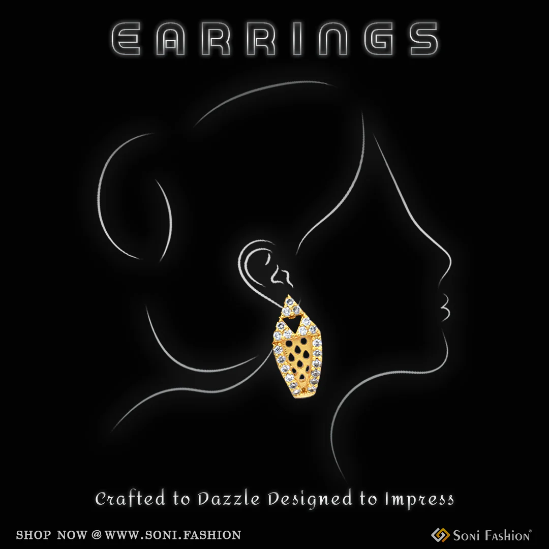 Exclusive Design Gold Plated Earrings for Ladies - Style A239