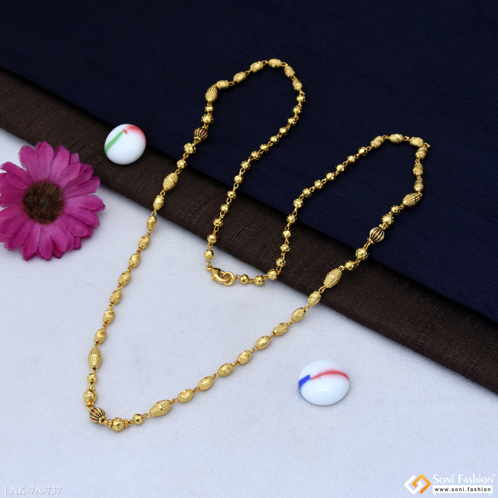 Exclusive Design Gold Plated Mala for Women - Style A737 - Image 4