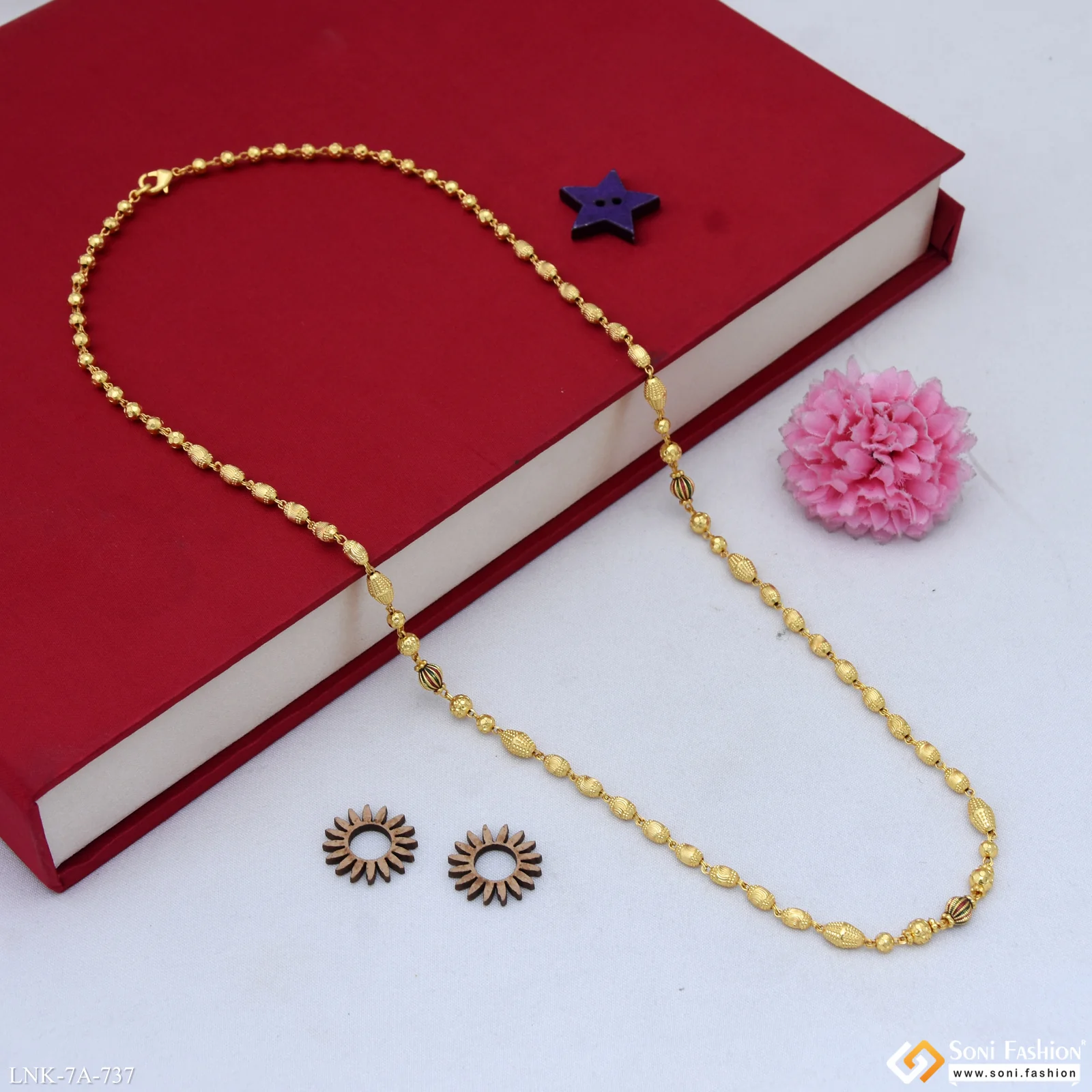 Exclusive Design Gold Plated Mala for Women - Style A737 - Image 5