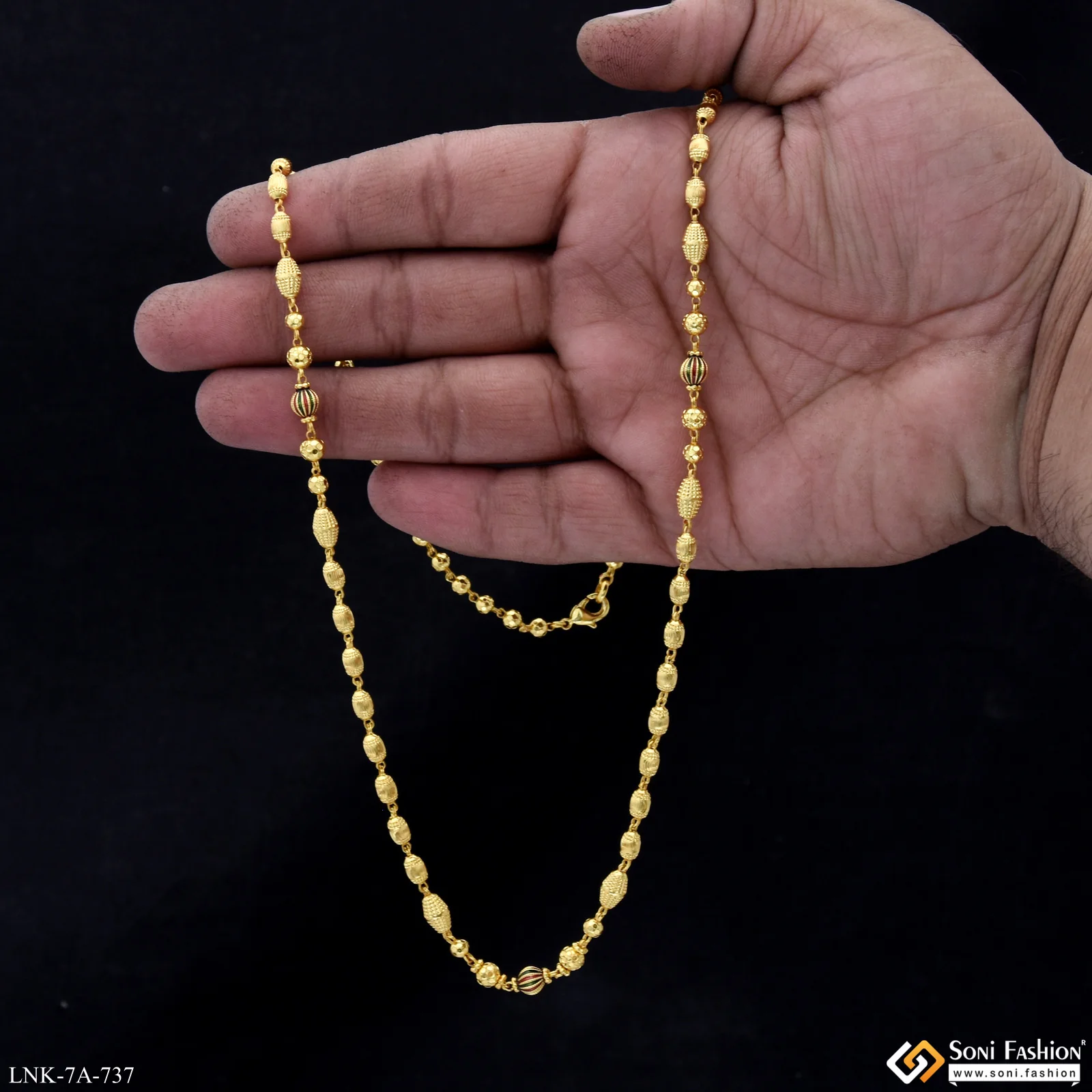 Exclusive Design Gold Plated Mala for Women - Style A737 - Image 6