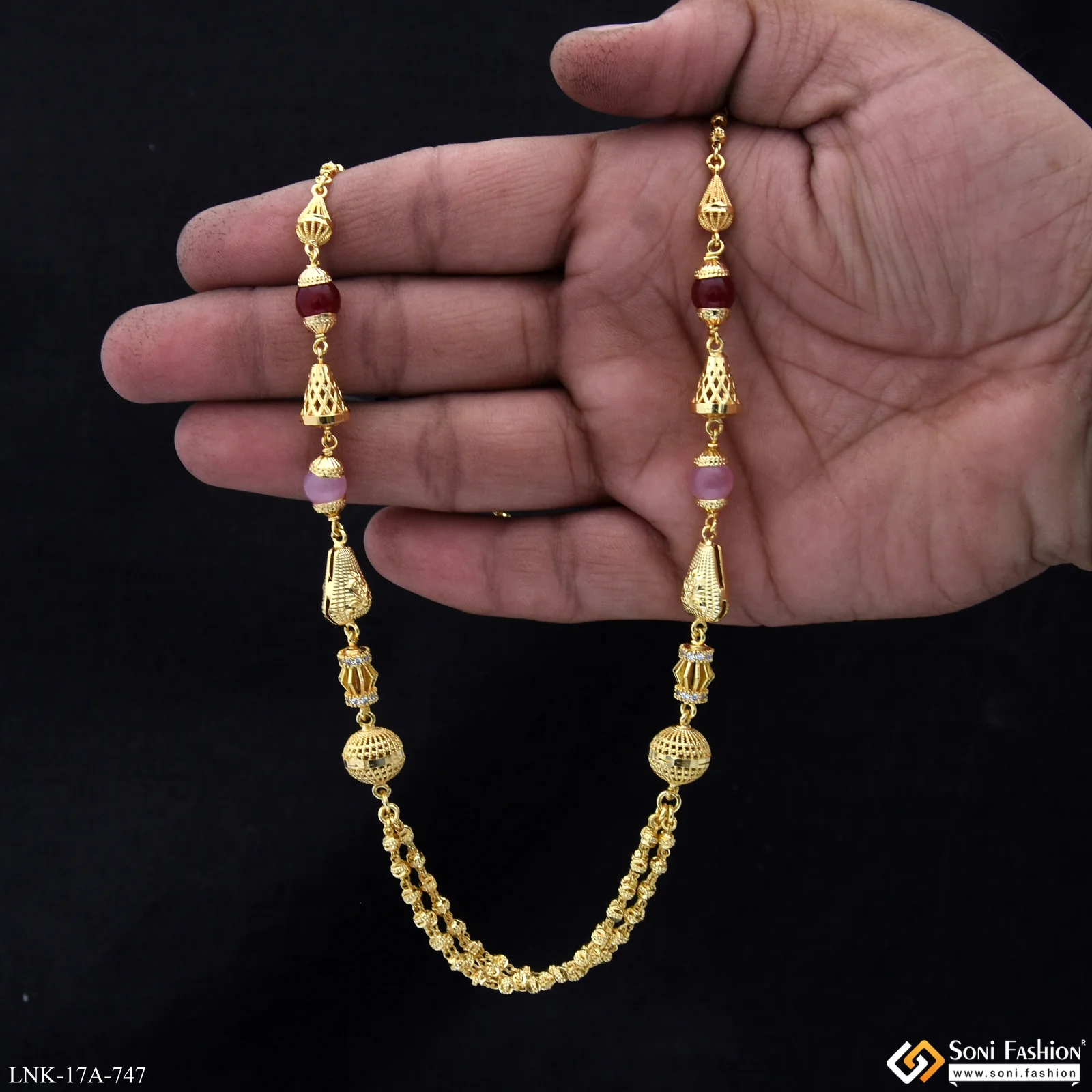 Exclusive Design Gold Plated Mala for Women - Style A747 - Image 2