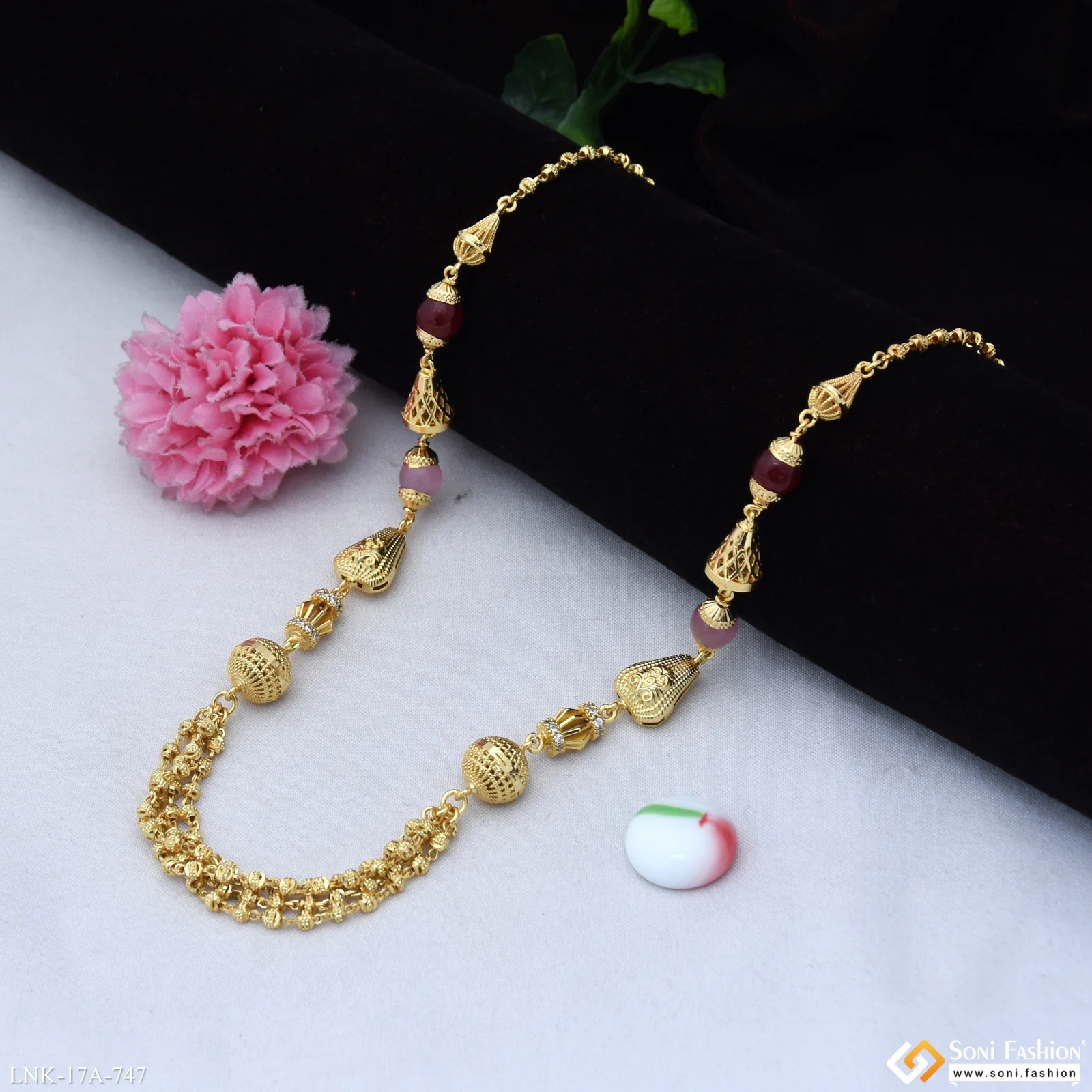 Exclusive Design Gold Plated Mala for Women - Style A747 - Image 3