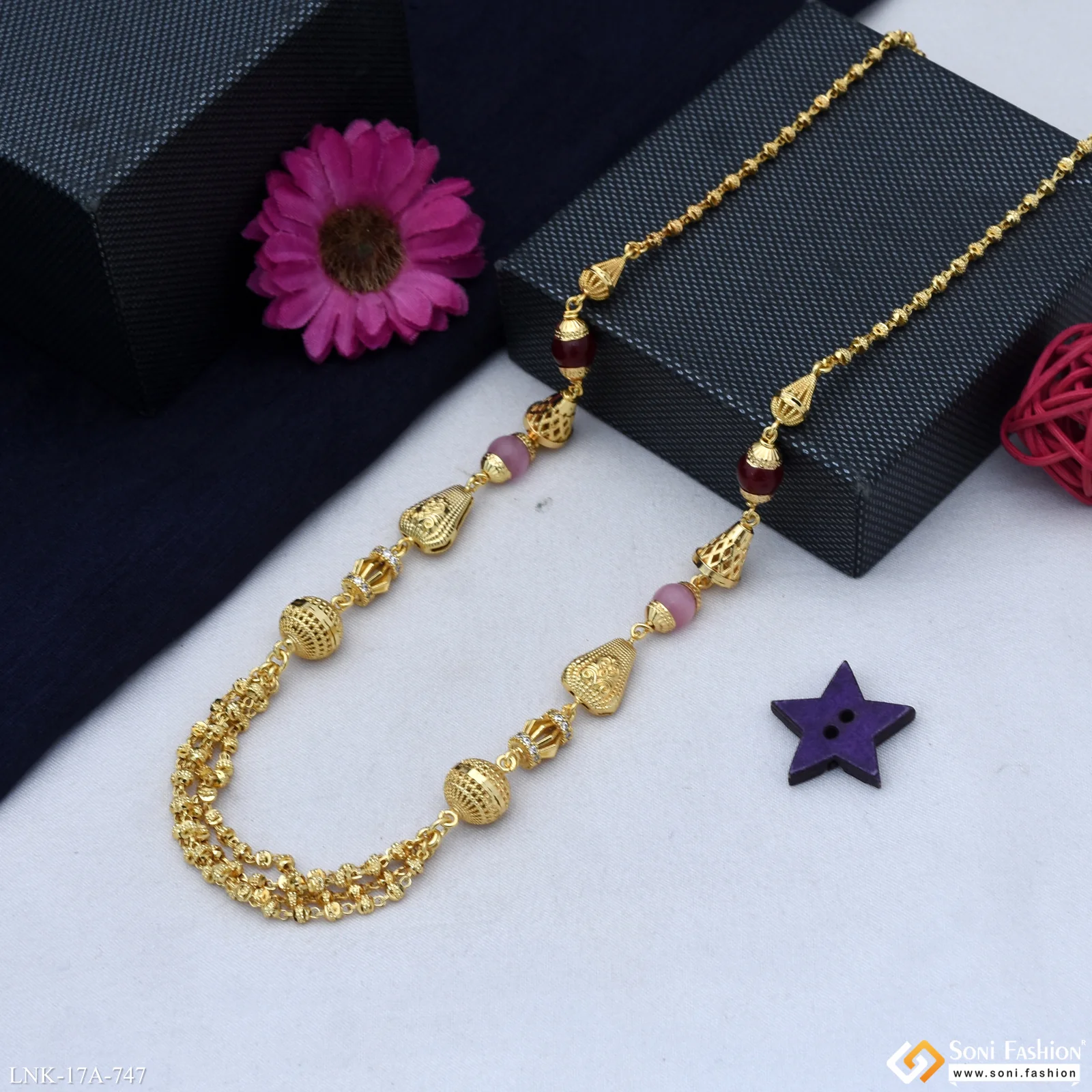 Exclusive Design Gold Plated Mala for Women - Style A747 - Image 5