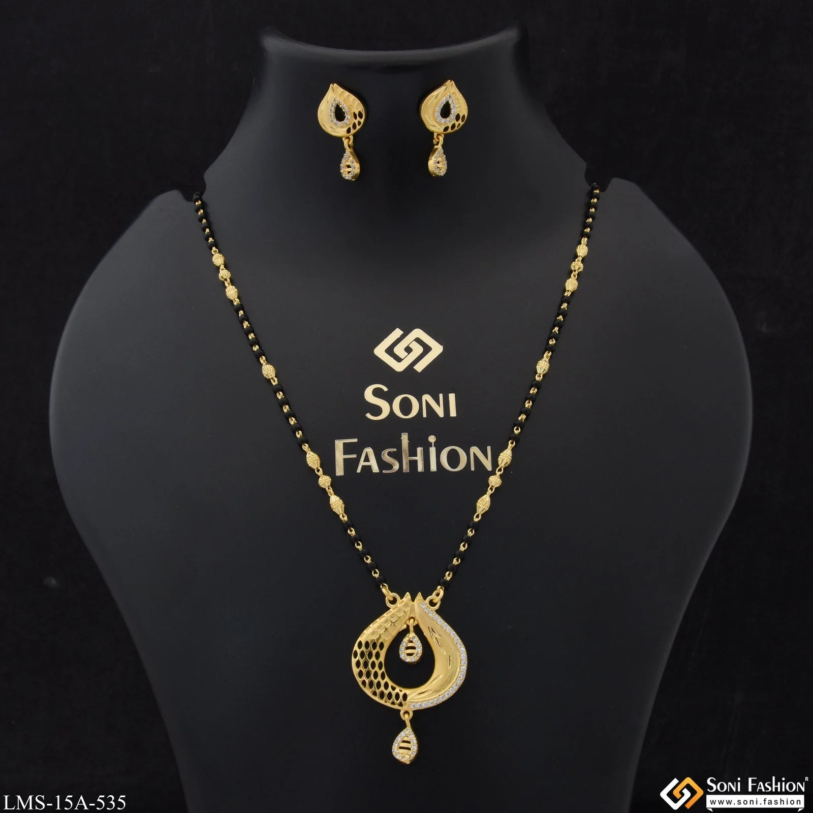 Exclusive Design Gold Plated Mangalsutra Set for Women - Style A535