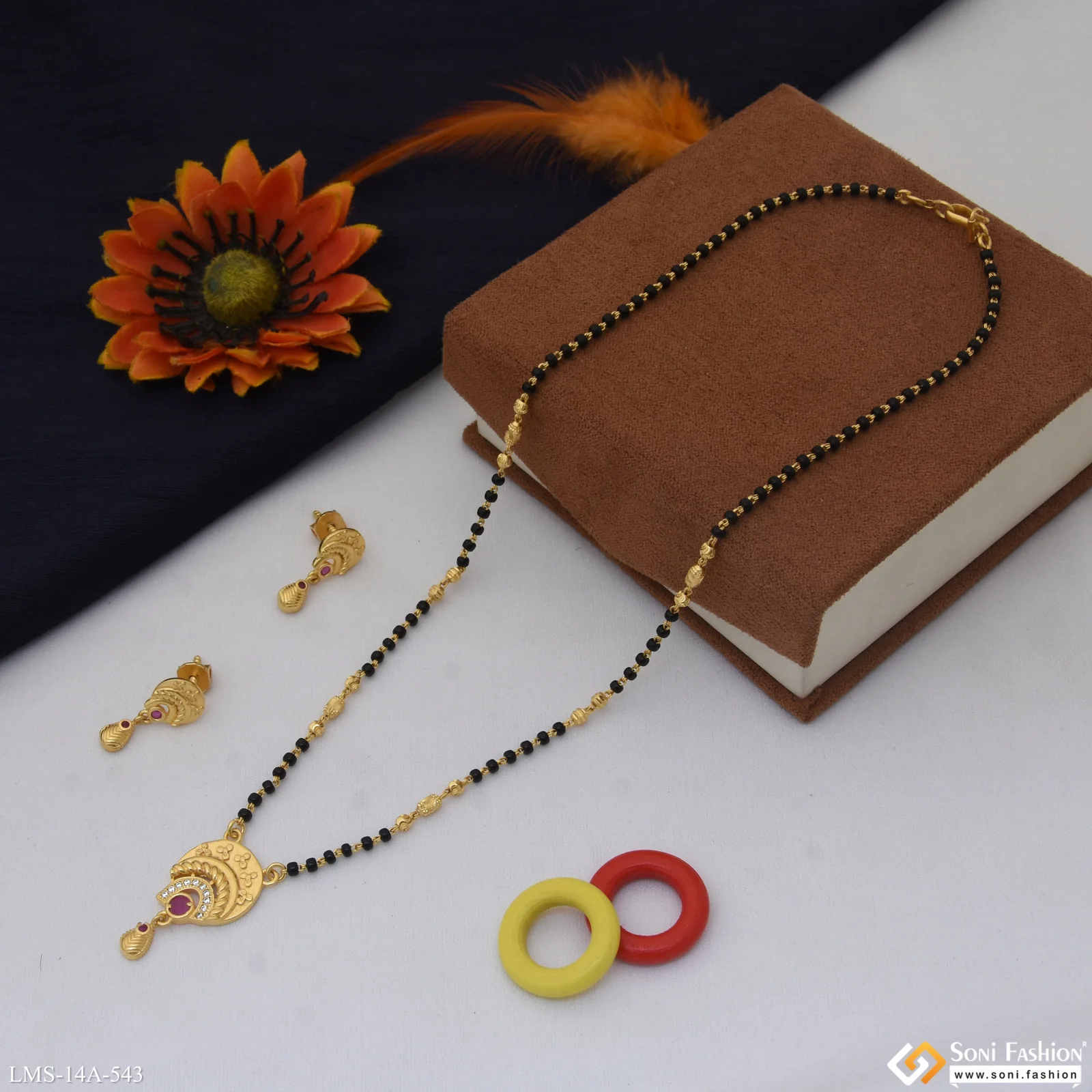 Exclusive Design Gold Plated Mangalsutra Set for Women - Style A543 - Image 4