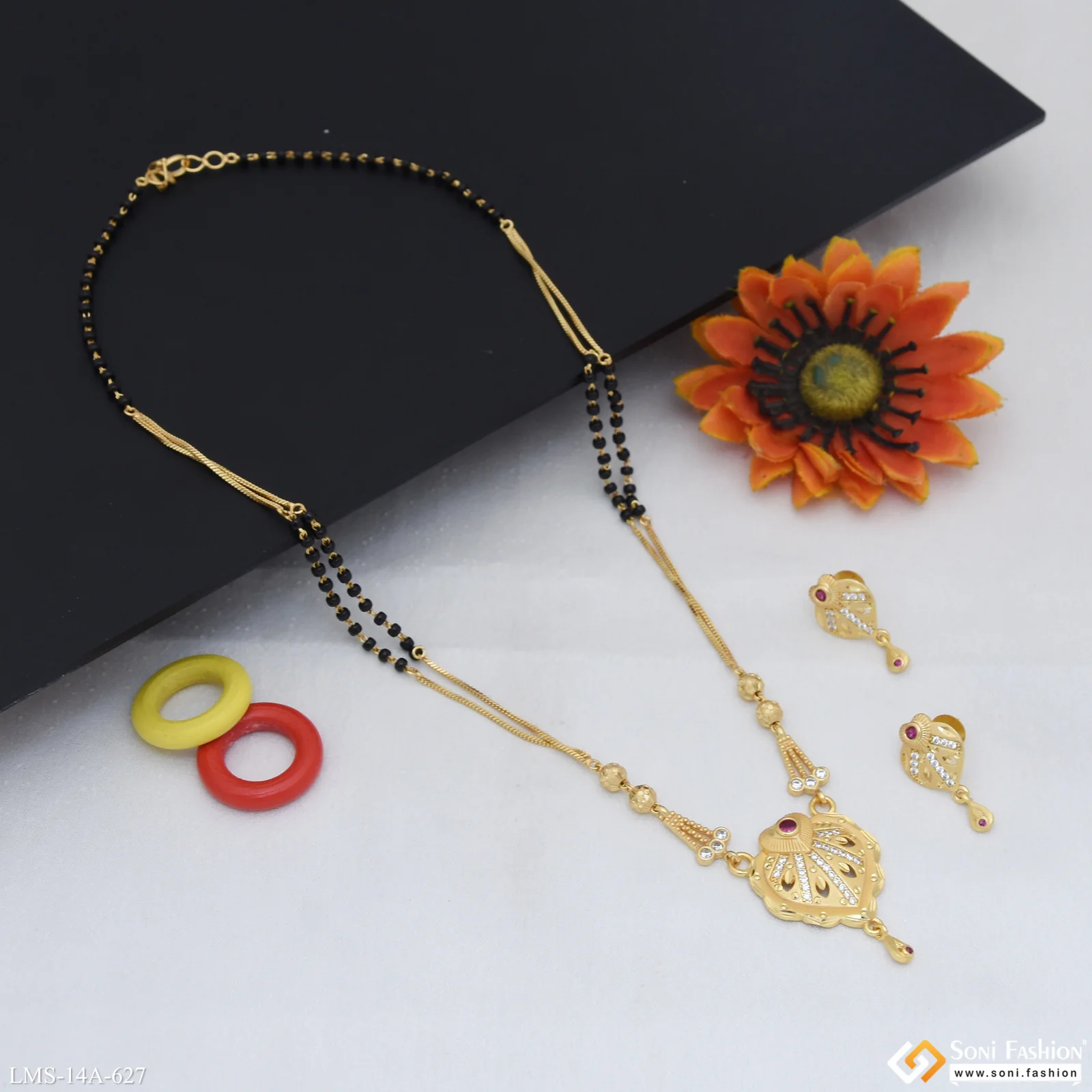 Exclusive Design Gold Plated Mangalsutra Set for Women - Style A627 - Image 4