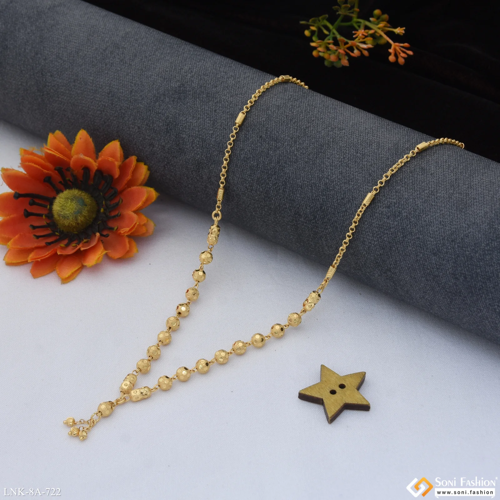 Exclusive Design Gold Plated Necklace for Ladies - Style A722 - Image 4