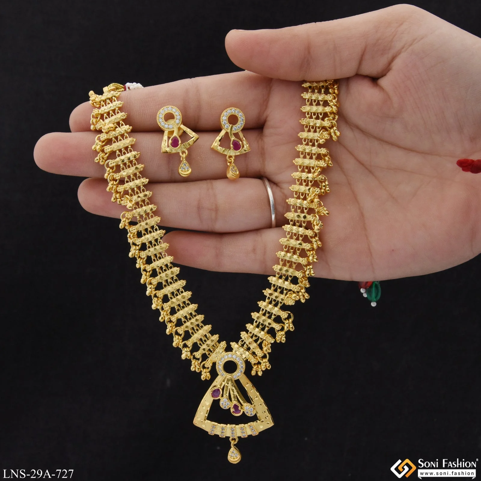 Exclusive Design New Style Gold Plated Necklace Set for Women - Style A727 - Image 2