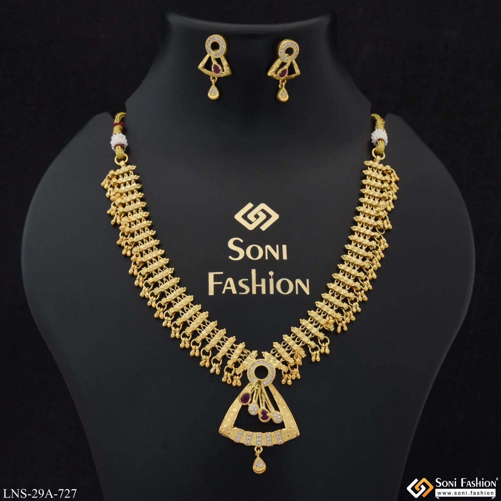 Exclusive Design New Style Gold Plated Necklace Set for Women - Style A727 - Image 4