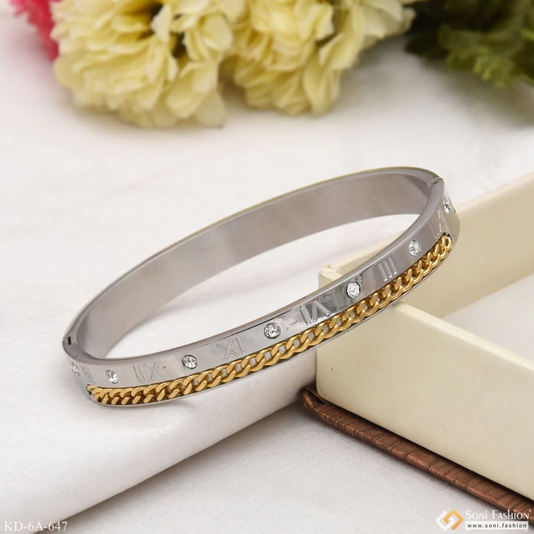 Expensive-Looking Design High-Quality Silver Color Kada for Men - Style A647 - Image 5