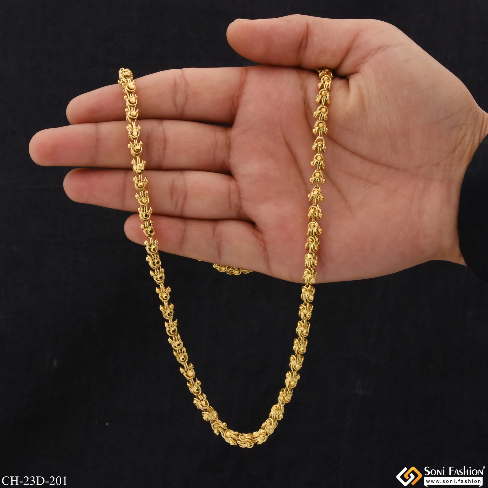 Exquisite Design 18k Gold Plated Chain for Men - Style D201 - Image 3