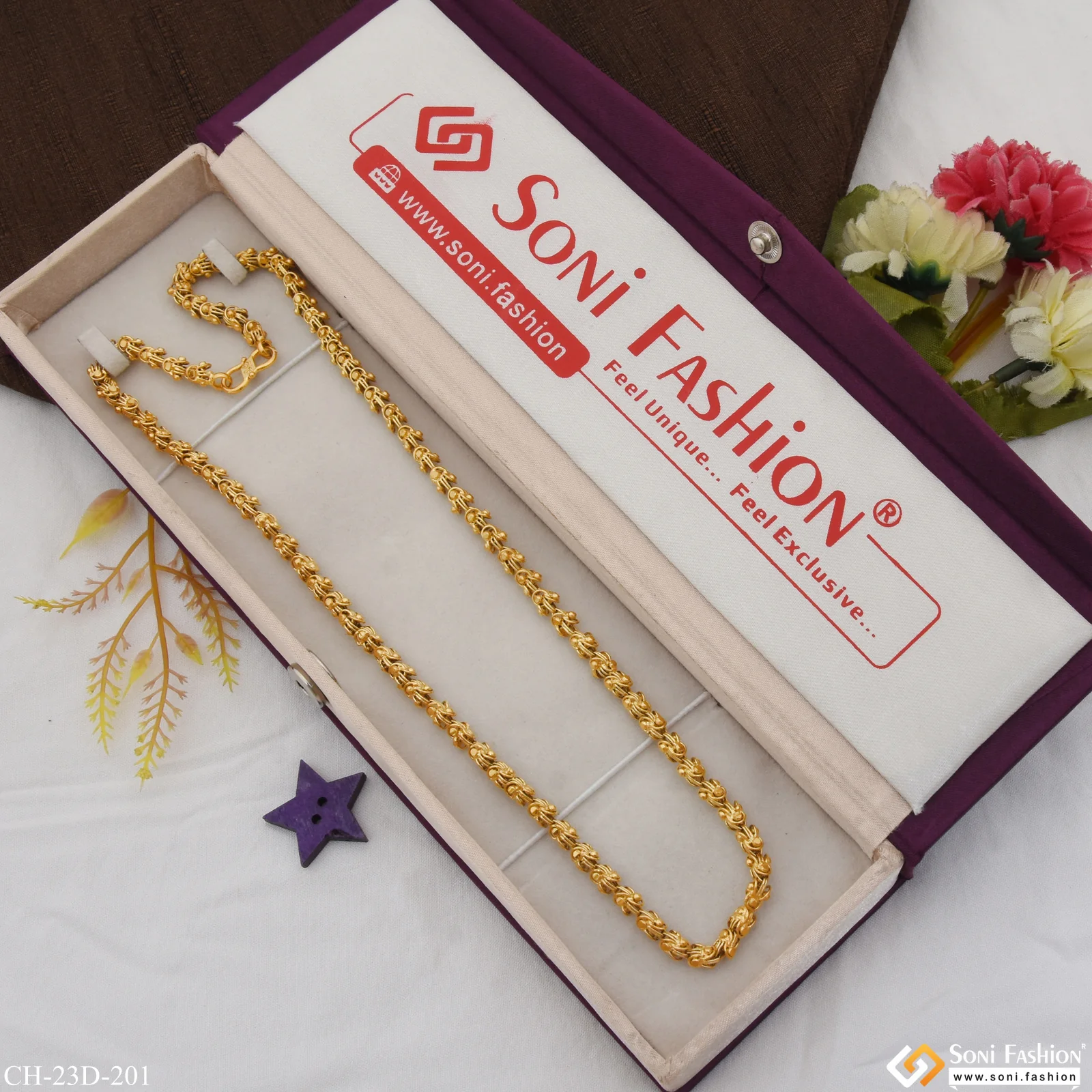 Exquisite Design 18k Gold Plated Chain for Men - Style D201 - Image 4