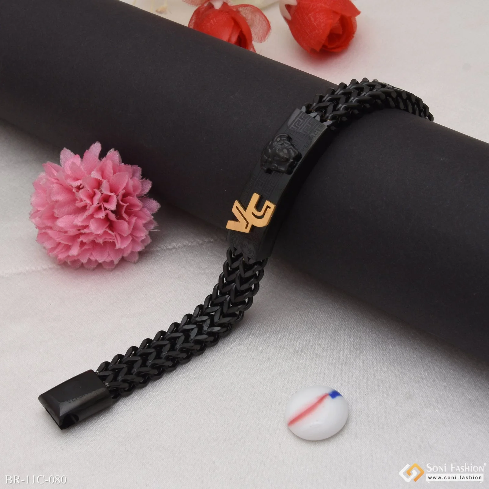 Exquisite Design High-quality Black & Golden Color Bracelet For Men - Style C080 - Image 2
