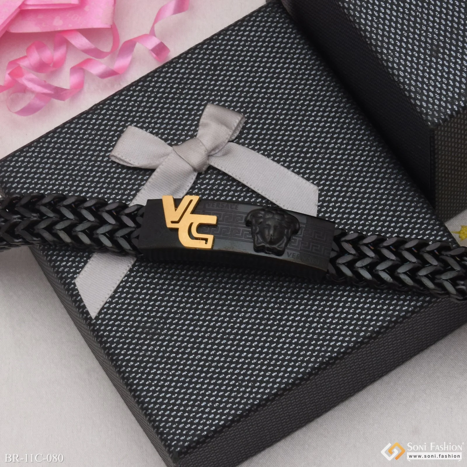 Exquisite Design High-quality Black & Golden Color Bracelet For Men - Style C080 - Image 4