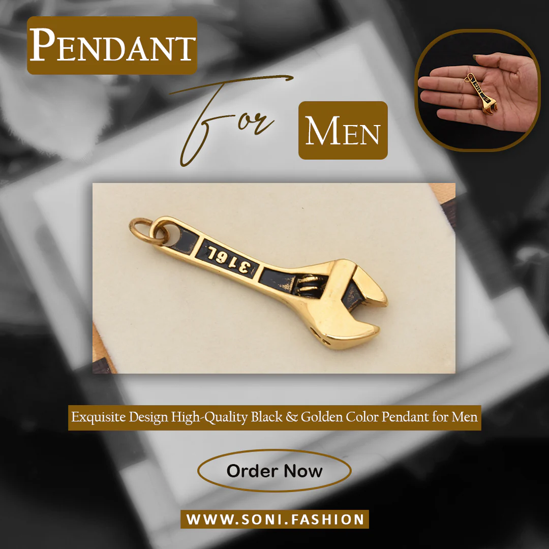 Exquisite Design High-quality Black & Golden Color Pendant For Men - Style B039