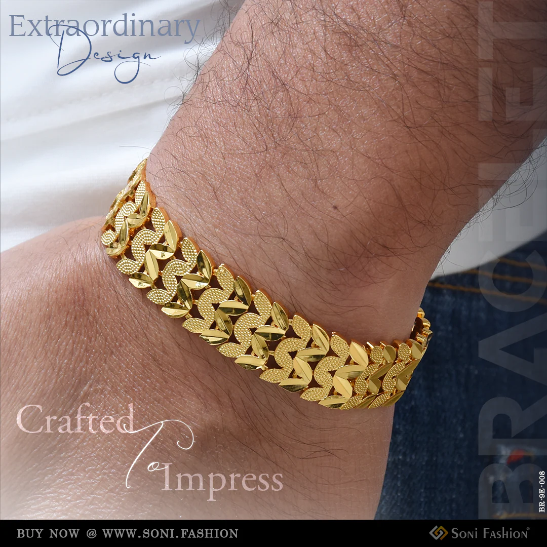 Extraordinary Design Gold Plated Bracelet for Men - Style E008