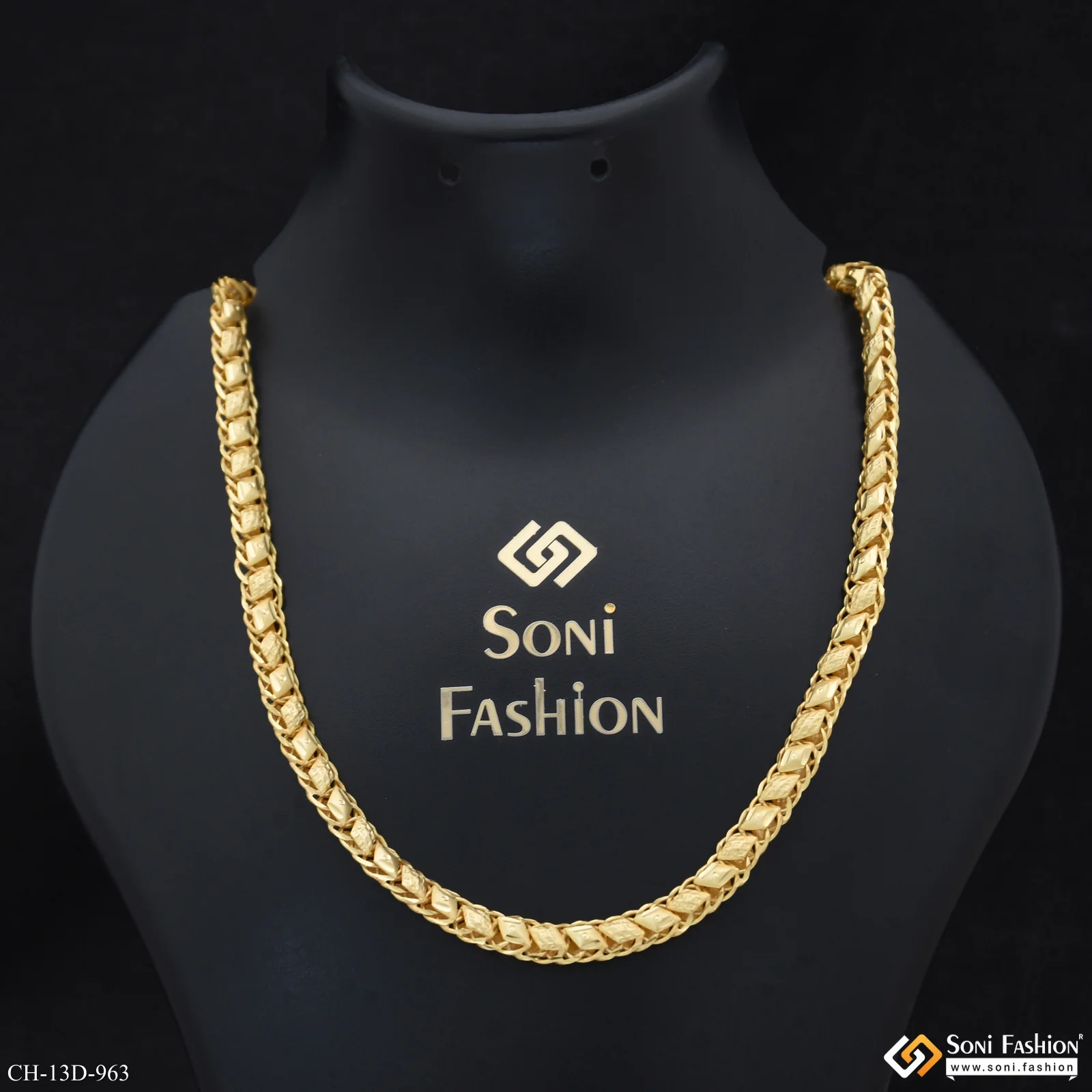Extraordinary Design Gold Plated Link Chain for Men - Style D963 - Image 2
