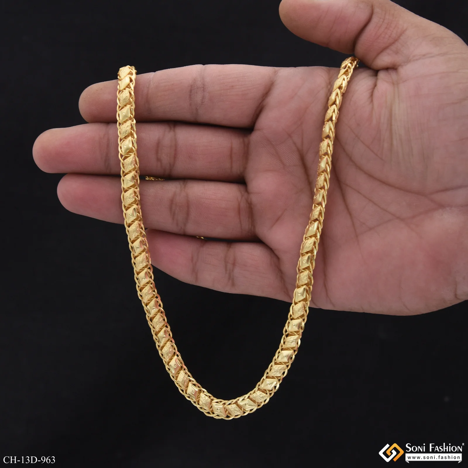 Extraordinary Design Gold Plated Link Chain for Men - Style D963 - Image 7