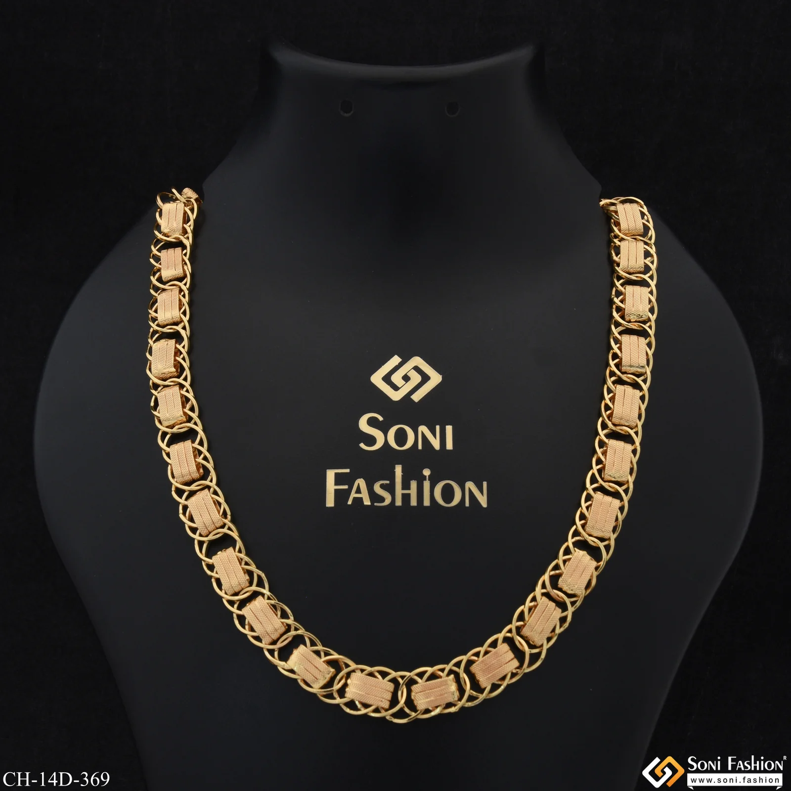 Extraordinary Design Gold Plated Linked Chain for Men - Style D369 - Image 2