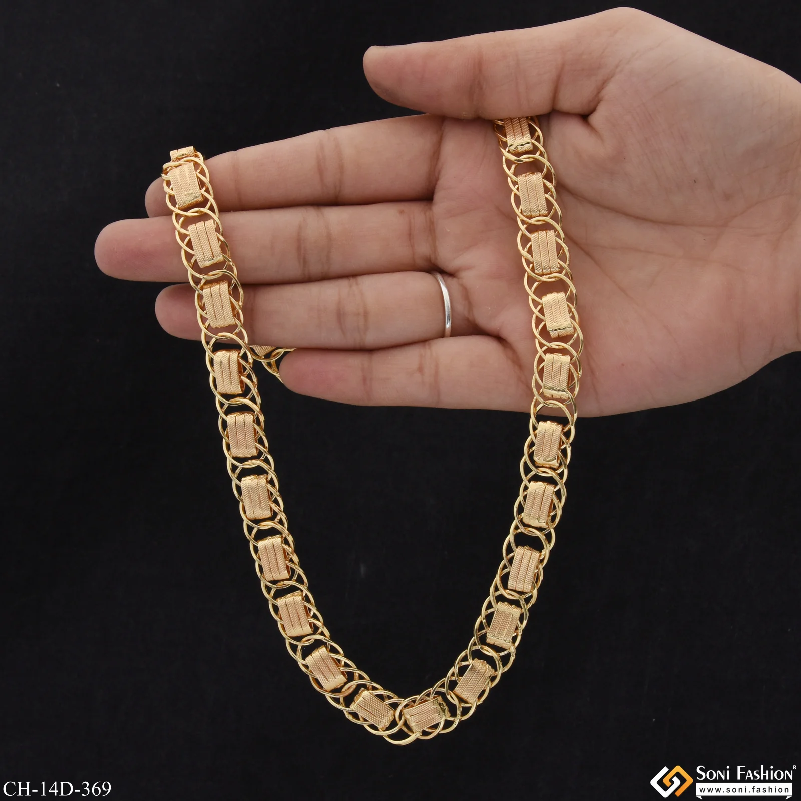 Extraordinary Design Gold Plated Linked Chain for Men - Style D369 - Image 6