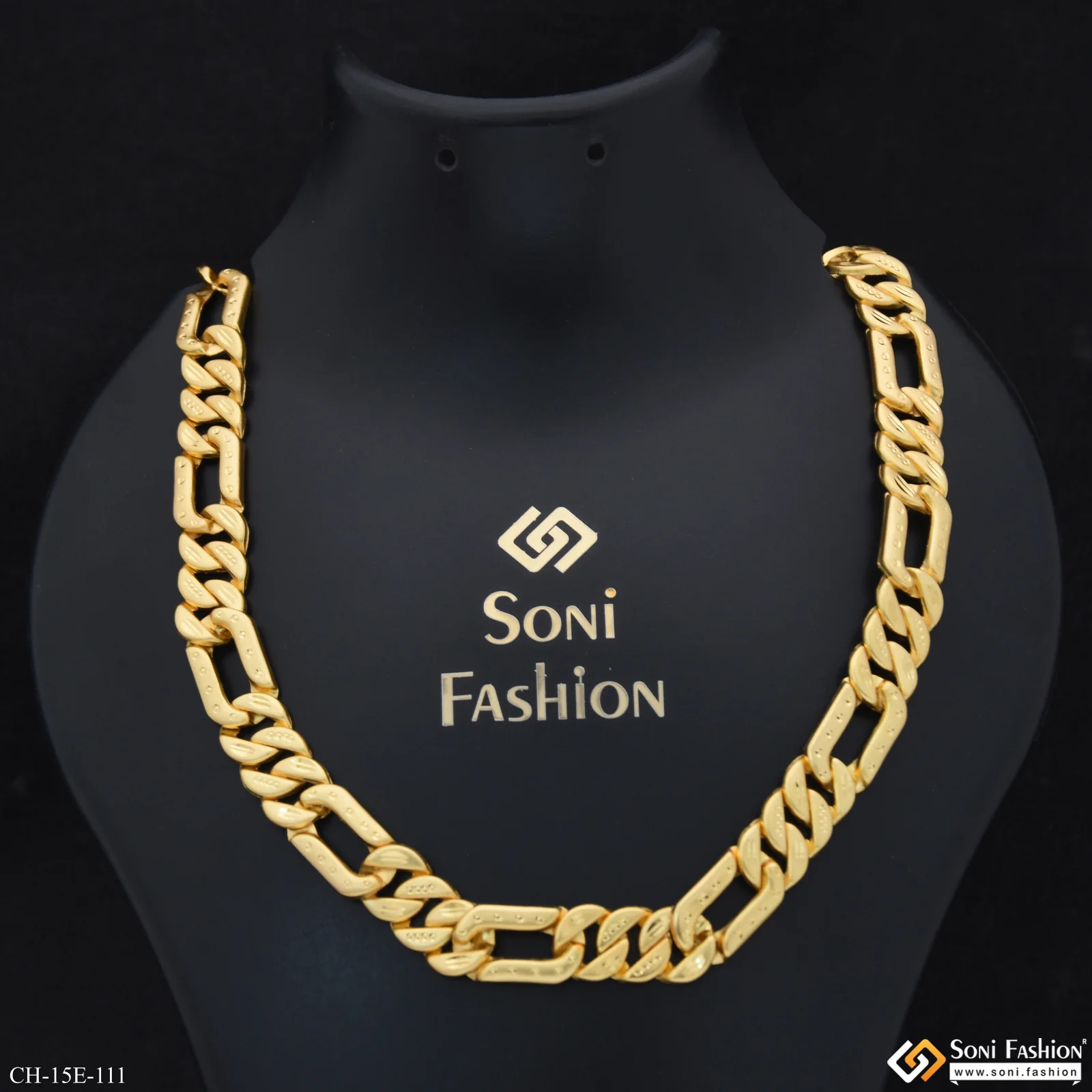 Extraordinary Design Gold Plated Pokal Chain for Men - Style E111