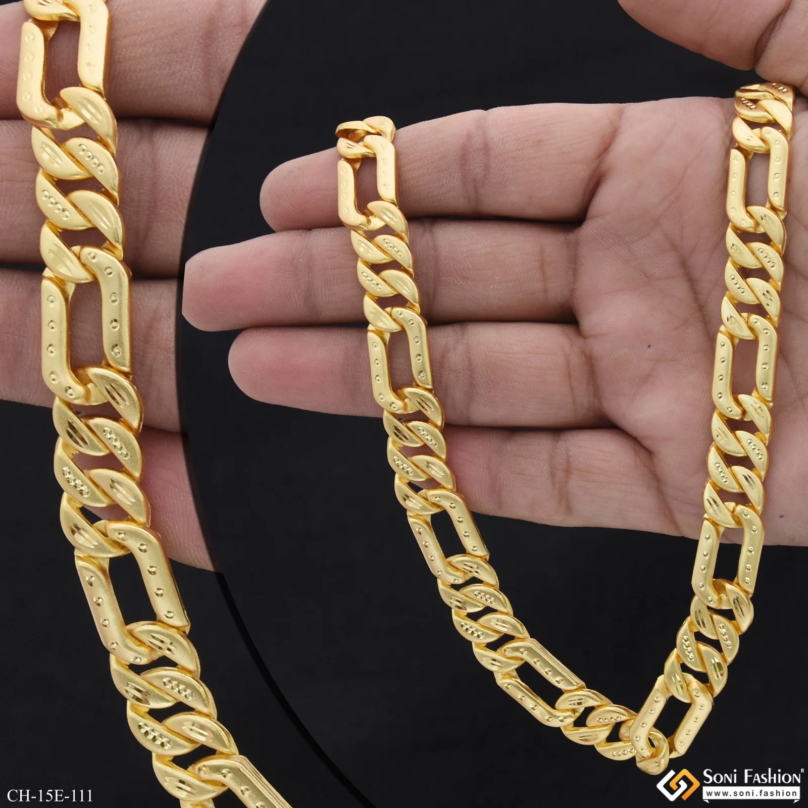 Extraordinary Design Gold Plated Pokal Chain for Men - Style E111 - Image 2