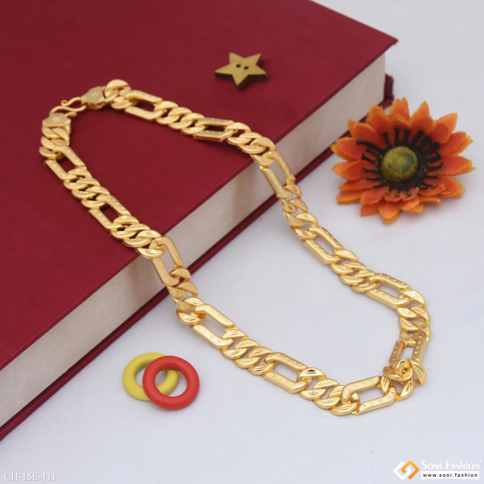 Extraordinary Design Gold Plated Pokal Chain for Men - Style E111 - Image 4