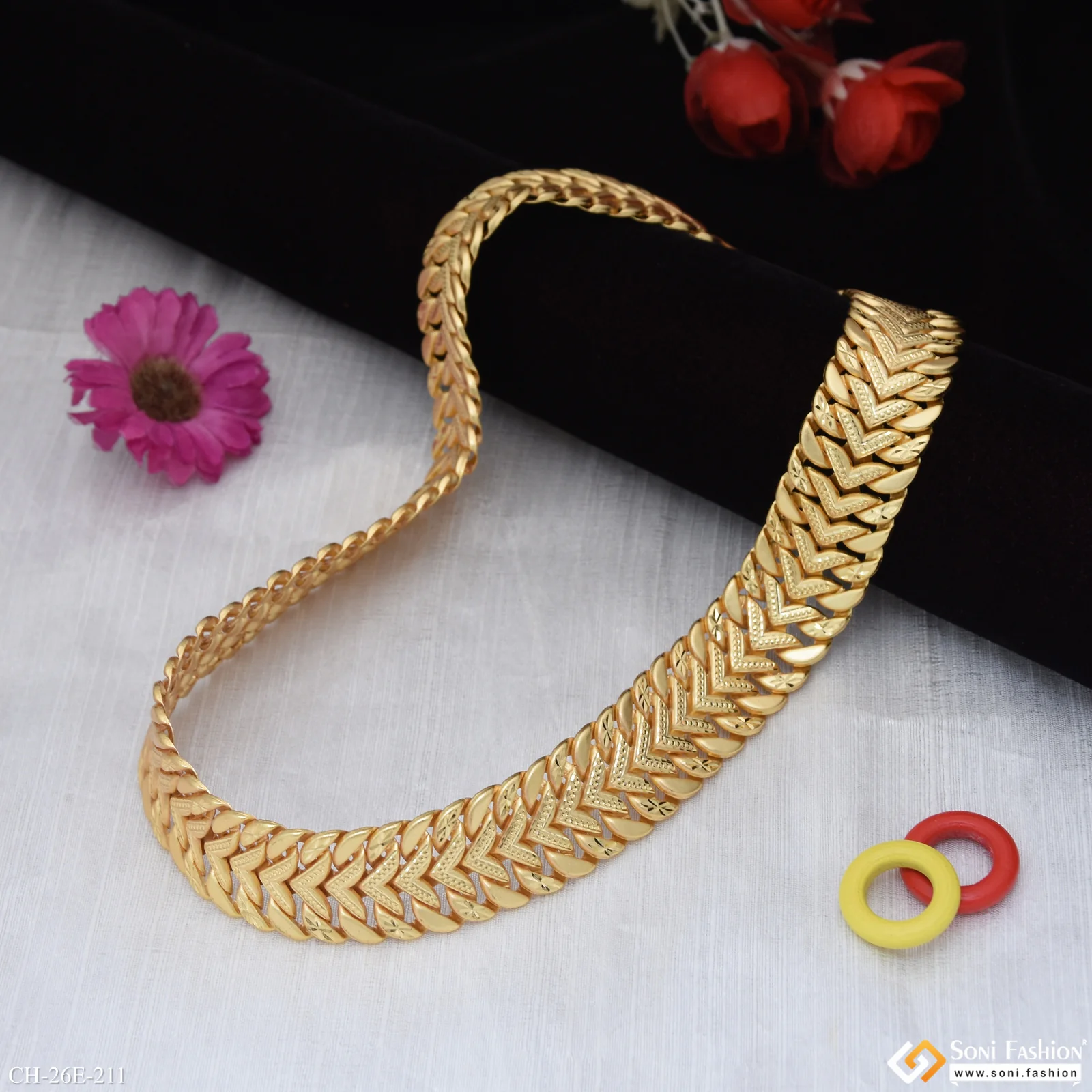 Extraordinary Design Gold Plated Pokal Chain for Men - Style E211 - Image 3