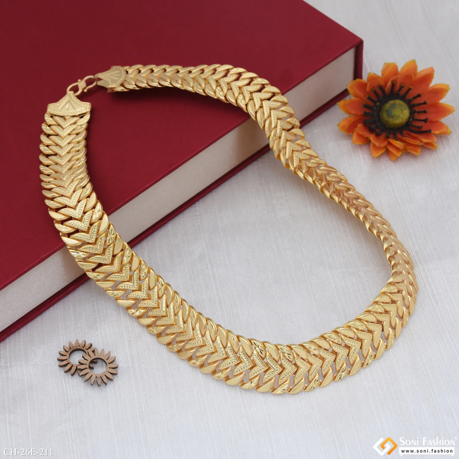 Extraordinary Design Gold Plated Pokal Chain for Men - Style E211 - Image 4