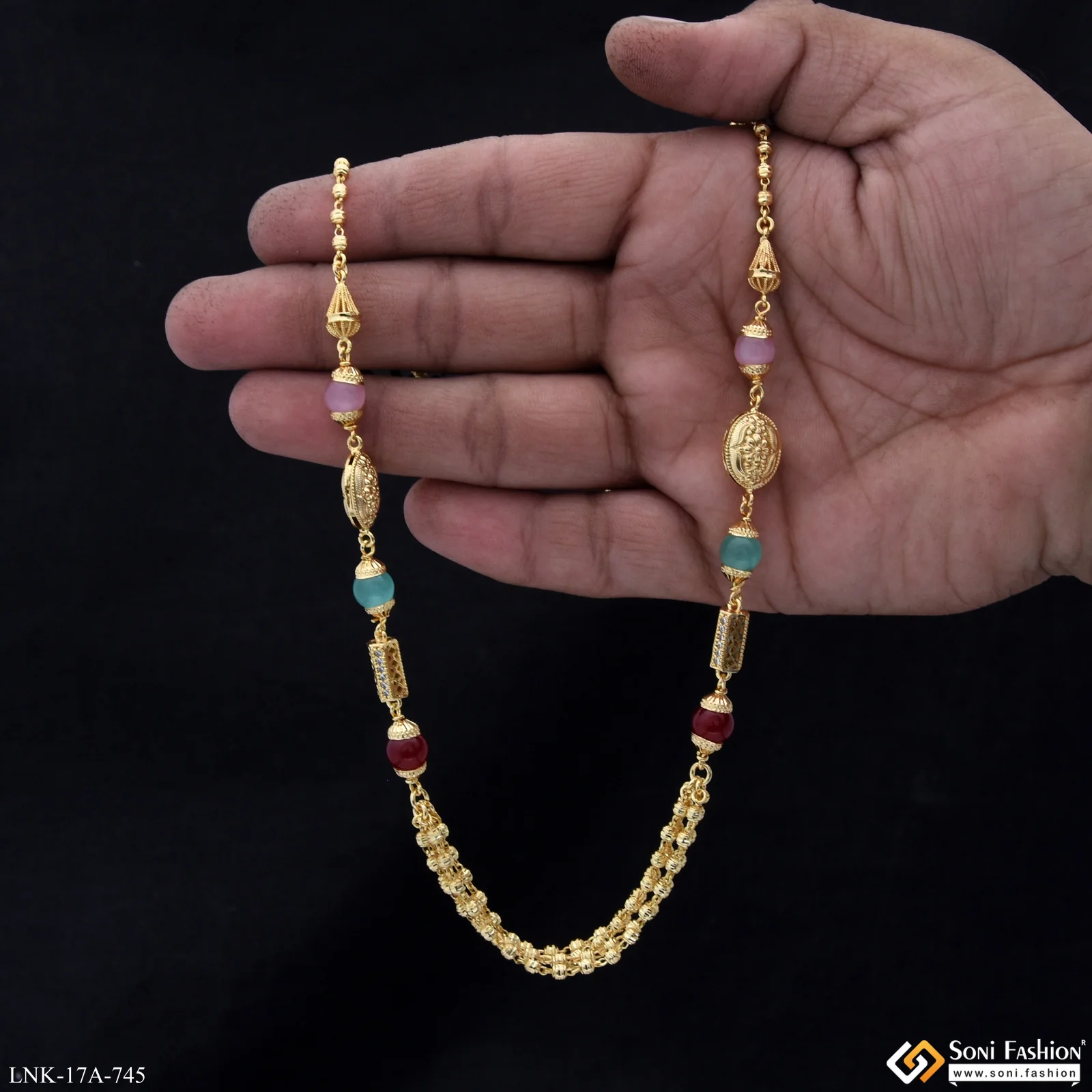 Eye-Catching Design Gold Plated Mala for Women - Style A745 - Image 2
