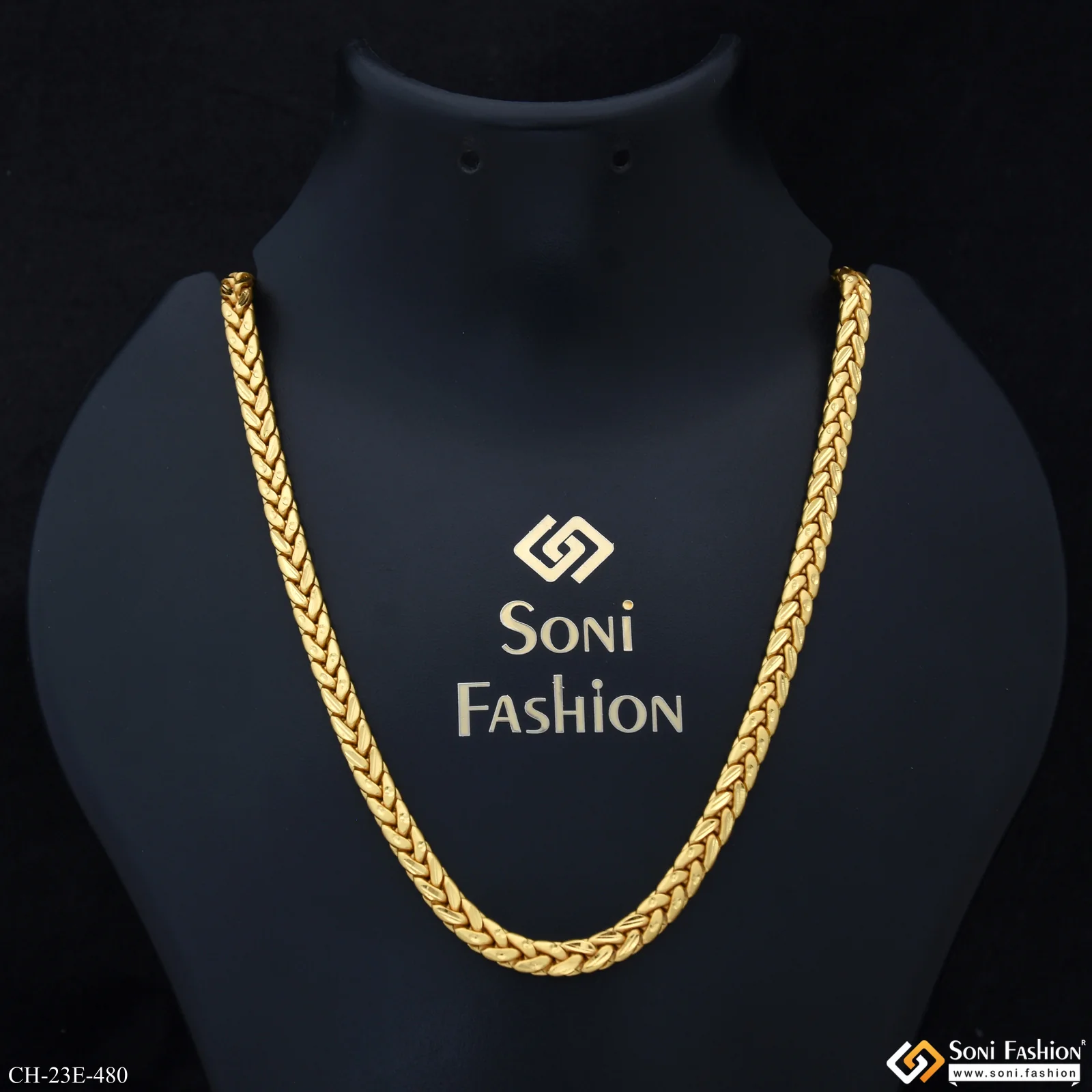 Fabulous Design Gold Plated Chain for Men - Style E480