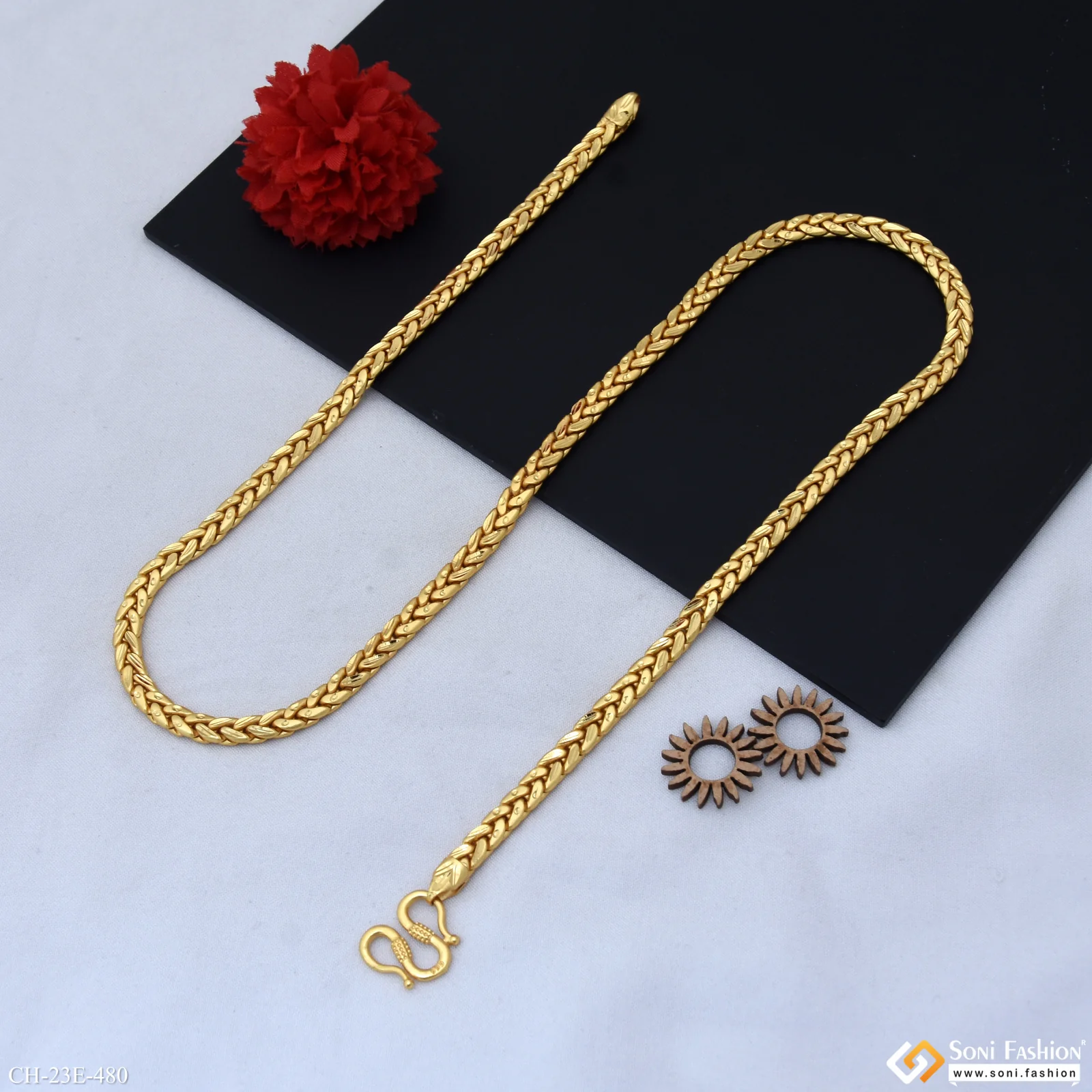 Fabulous Design Gold Plated Chain for Men - Style E480 - Image 5