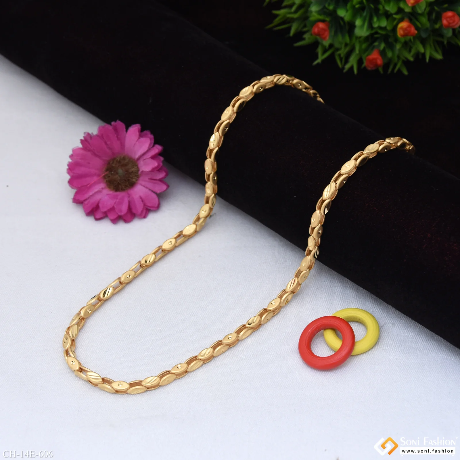 Fabulous Design Gold Plated Chain for Men - Style E606 - Image 3