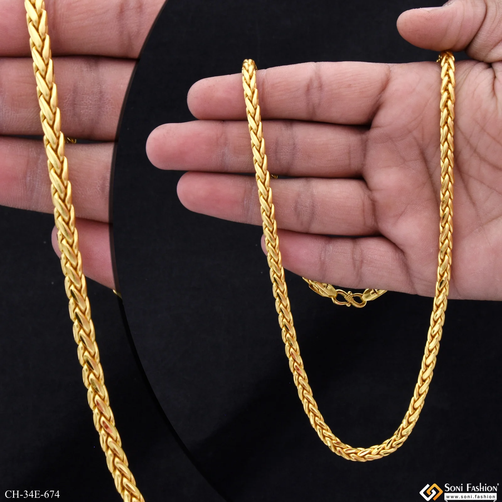 Fabulous Design Gold Plated for Men - Style E674 - Image 2