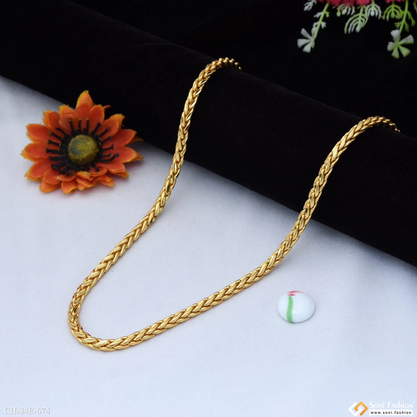 Fabulous Design Gold Plated for Men - Style E674 - Image 3
