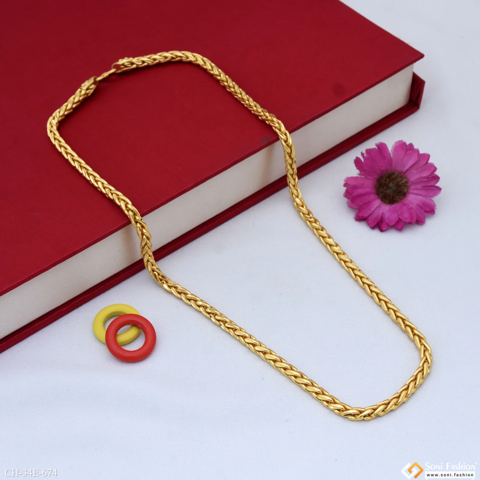 Fabulous Design Gold Plated for Men - Style E674 - Image 4